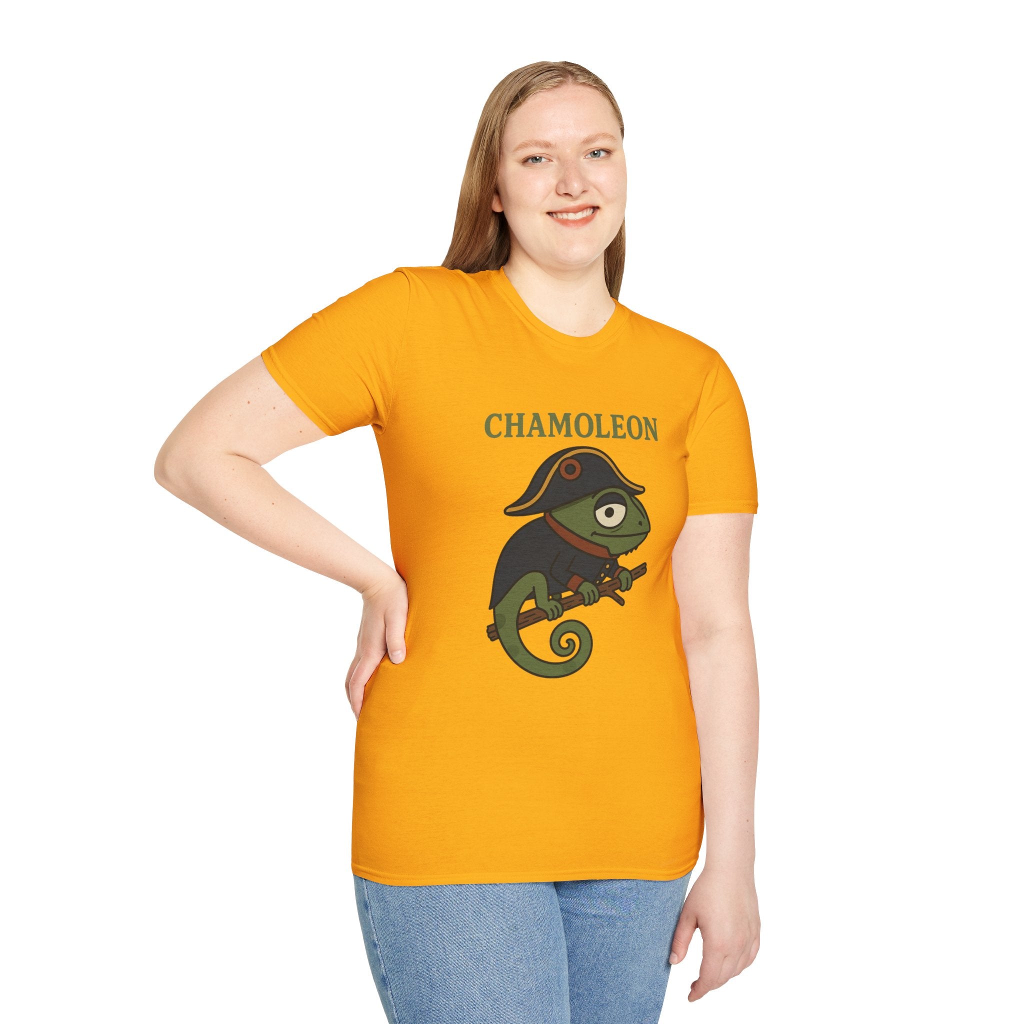 Chamoleon Funny Wordplay Parody Unisex T-Shirt, Napoleon Bonaparte Chameleon Tee Shirt Apparel