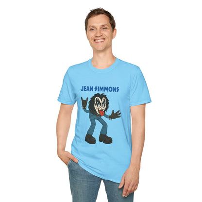 Jean Simmons Funny Shirt Mashup Tribute Parody Pun Rockstar Softstyle T-Shirt, Unisex Tee, Graphic Tee, Music Lover Gift, Jeans Lover Shirt,