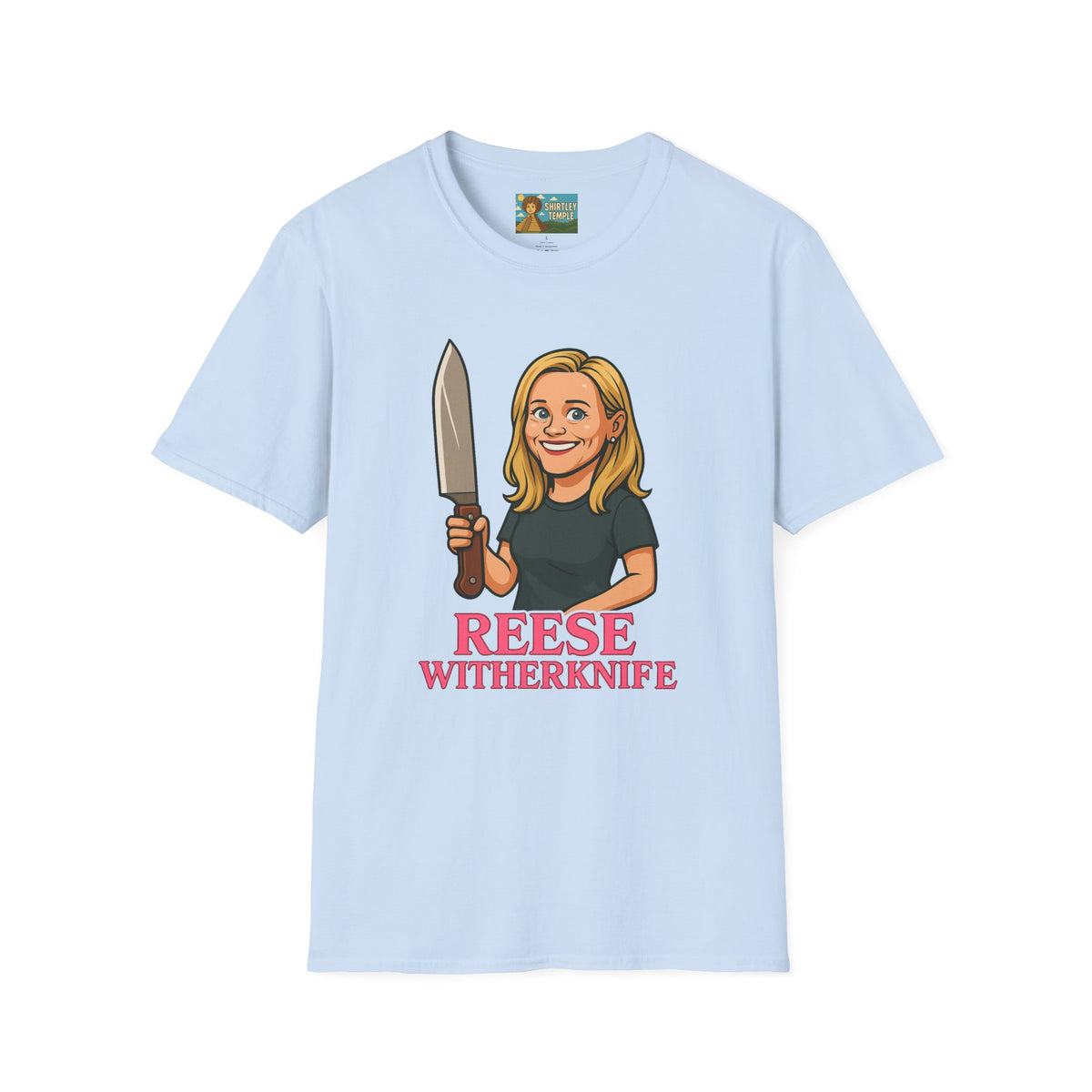 Reese Witherknife Funny Shirt, Comedy Parody Actress Tee, Unisex Softstyle T-Shirt, Wordplay Giant Knife Top, Gift for Movie Lovers, Pop