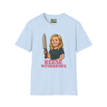 Reese Witherknife Funny Shirt, Comedy Parody Actress Tee, Unisex Softstyle T-Shirt, Wordplay Giant Knife Top, Gift for Movie Lovers, Pop