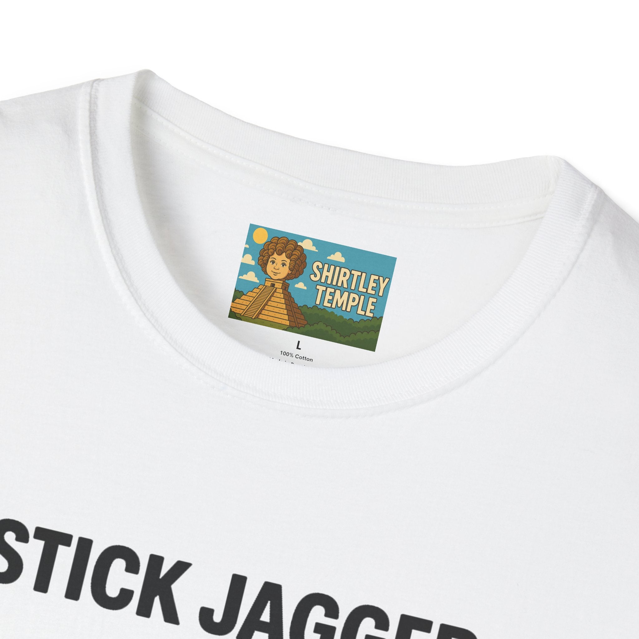 Stick Jagger Funny Shirt, Stick Figure Parody Wordplay T-Shirt, Pun Mashup Tee, Humorous Graphic Top, Sarcastic Slogan Clothing