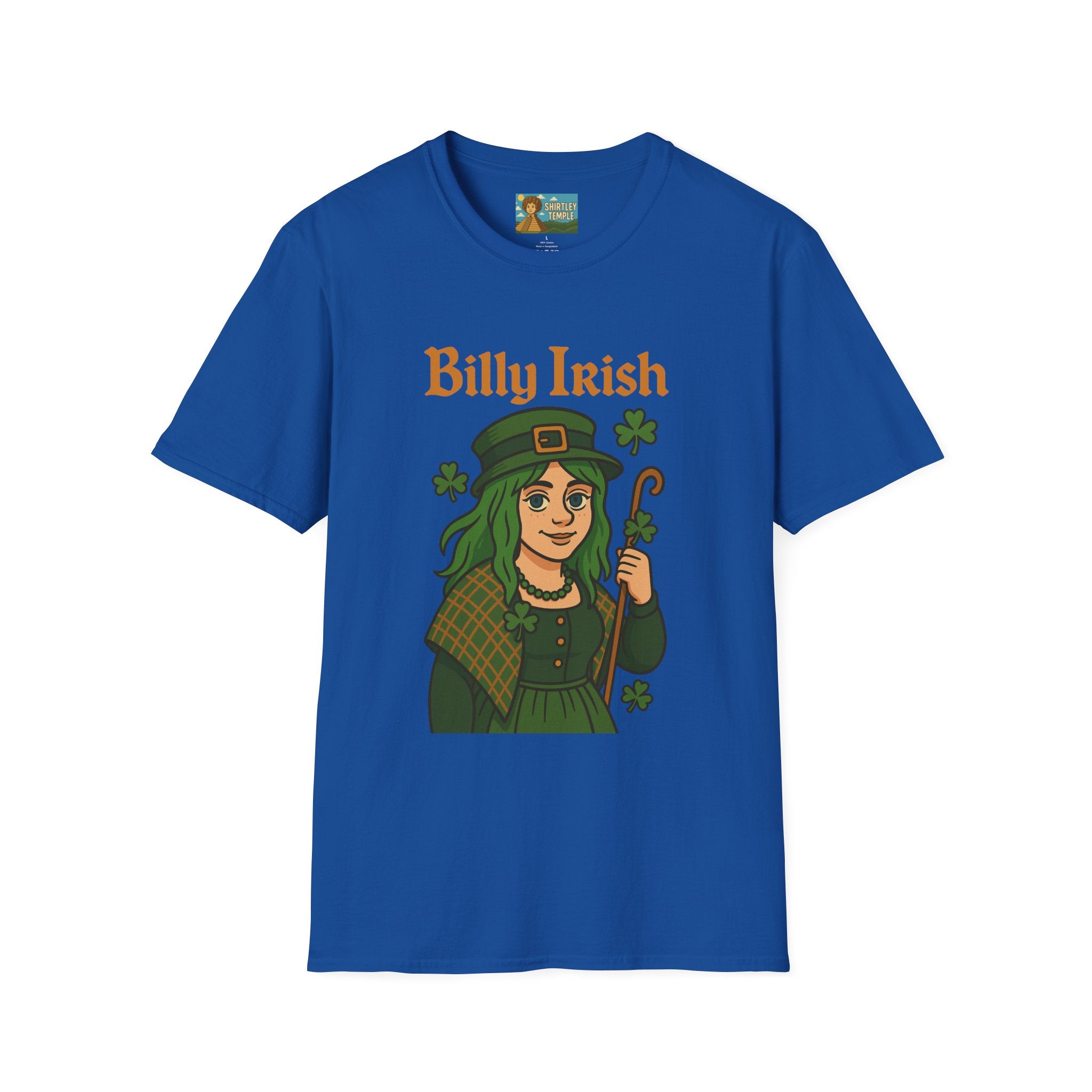 Billy Irish funny shirt parody apparel comedy tribute Billy Eilish as an irish person St. Patty's day