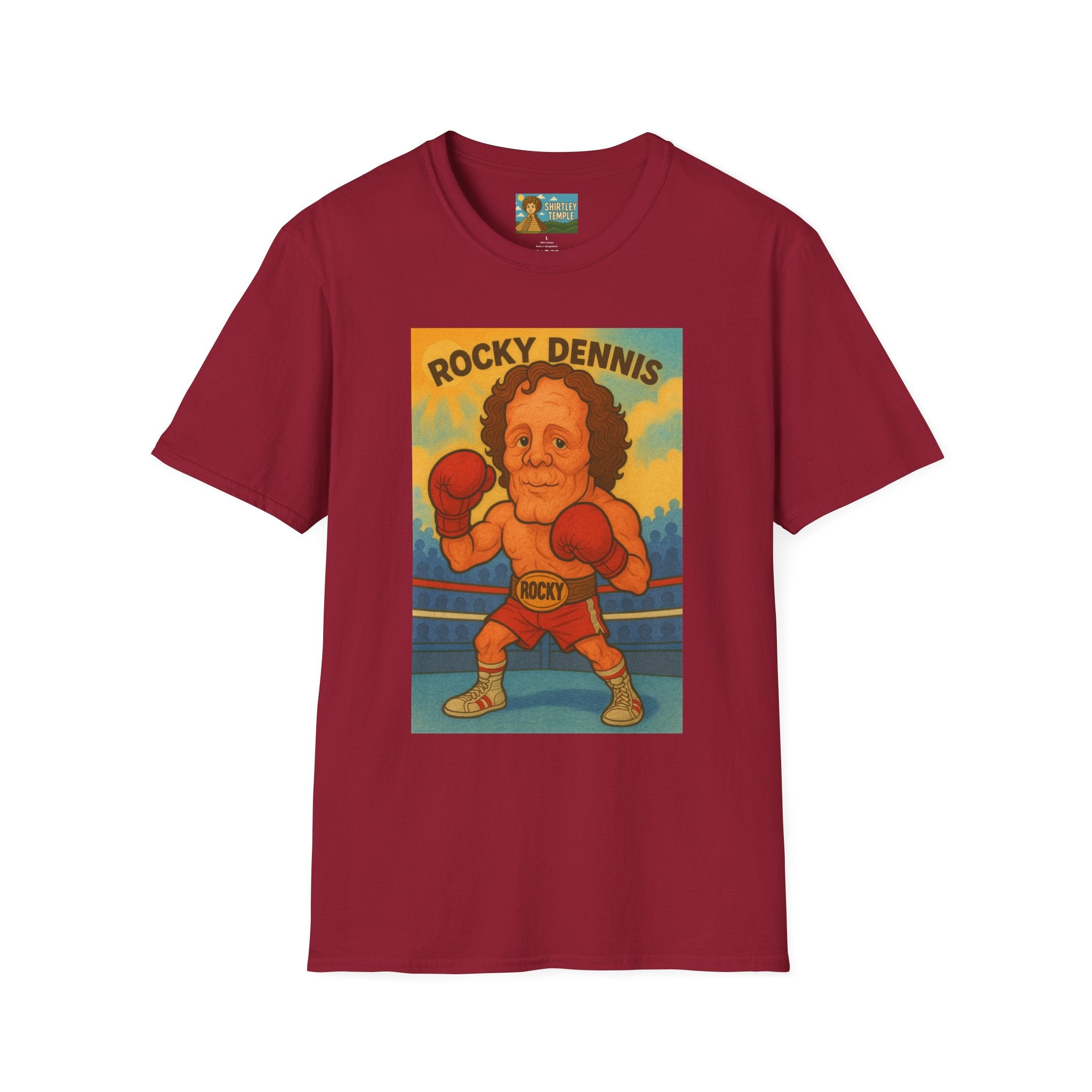 Rocky Dennis The Mask Rocky Mashup T-Shirt, Funny Movie Crossover Tee, Rocky Balboa Gift Shirt, Unisex Softstyle Top