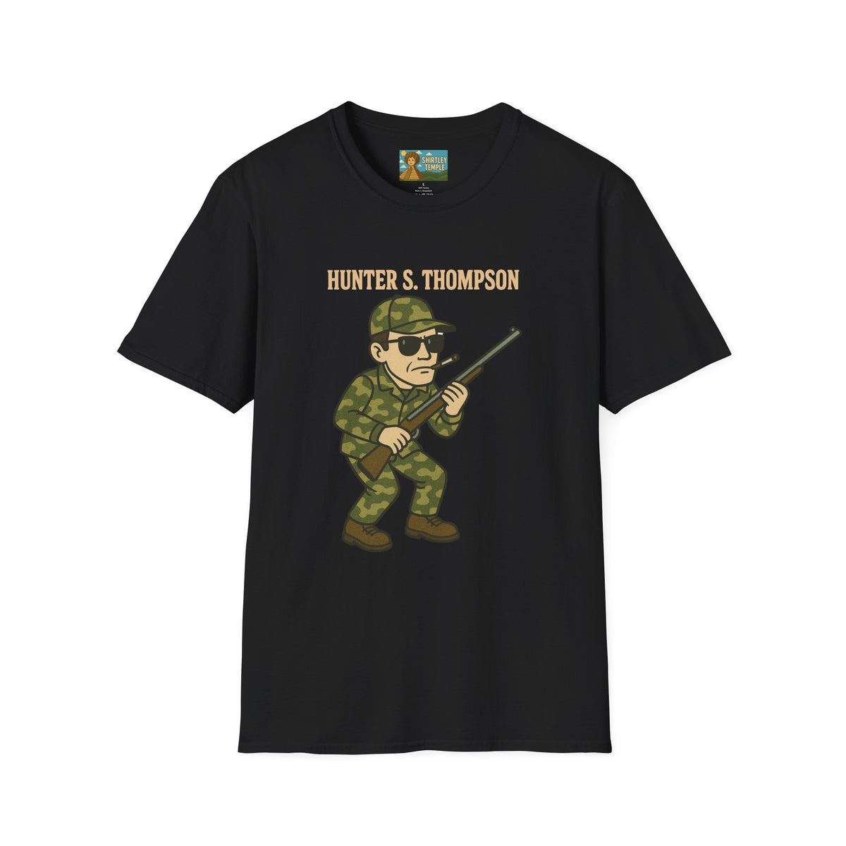 Hunter S Thompson Funny Shirt, Parody Apparel, Comedy Tribute Mashup Pun Unisex Softstyle T-Shirt