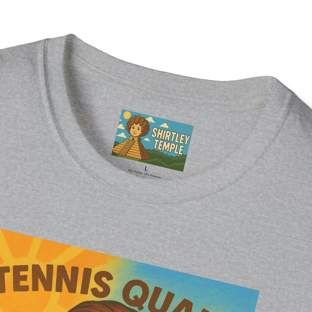 Tennis Quaid Unisex Softstyle T-Shirt, Tennis Player Actor Mashup Tee, Funny Graphic Shirt