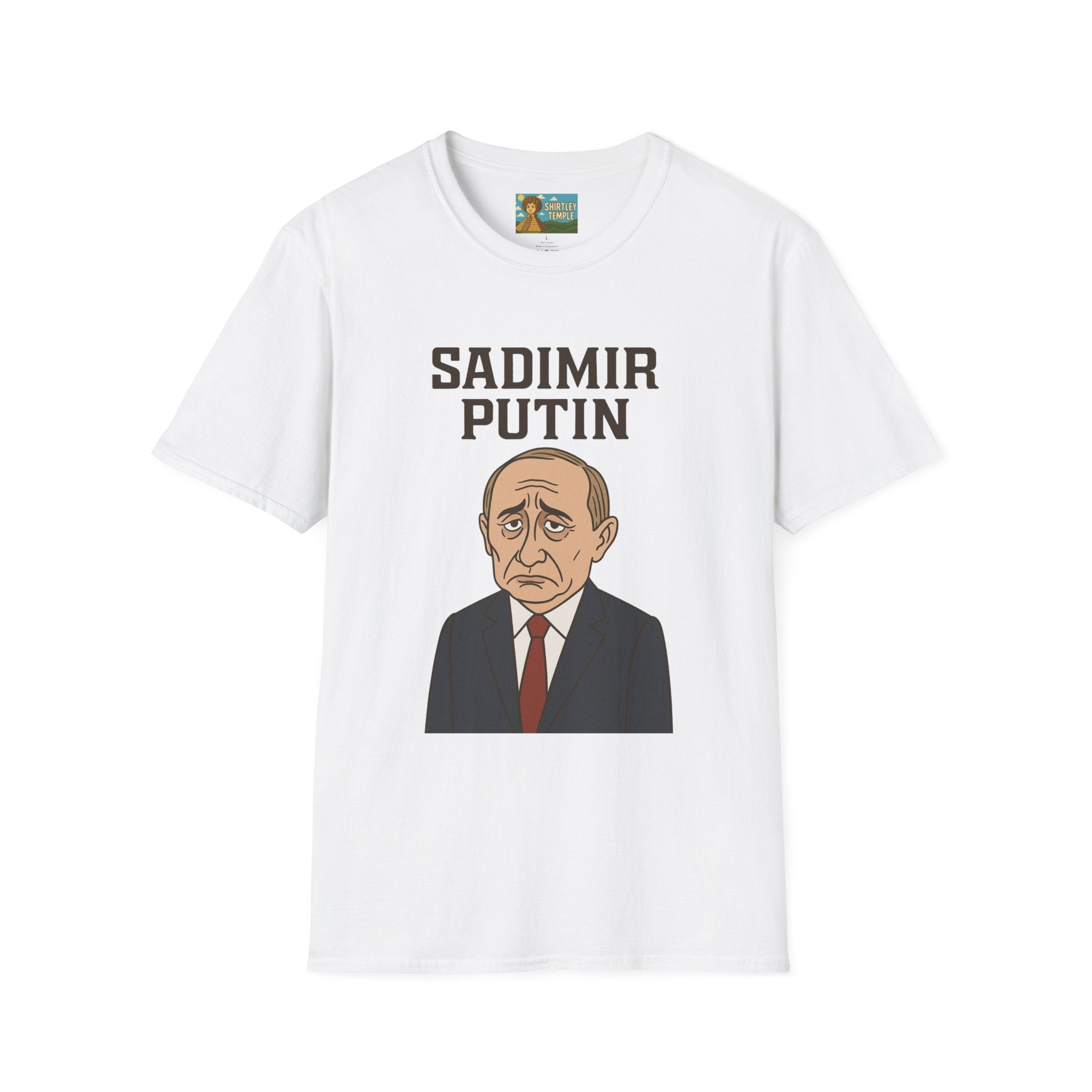 Sadimir Putin Funny T-Shirt, Vladimir Putin Parody Tee, Sad Person Comedy Shirt, Wordplay Humor Top
