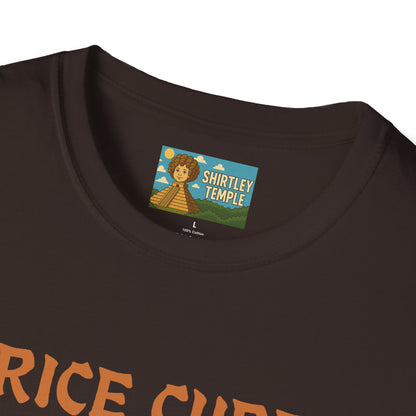 Rice Cube Funny T-Shirt, Ice Cube Asian Parody Shirt, Wordplay Tee, Hip-Hop Music Fan Gift, Unisex Softstyle Top