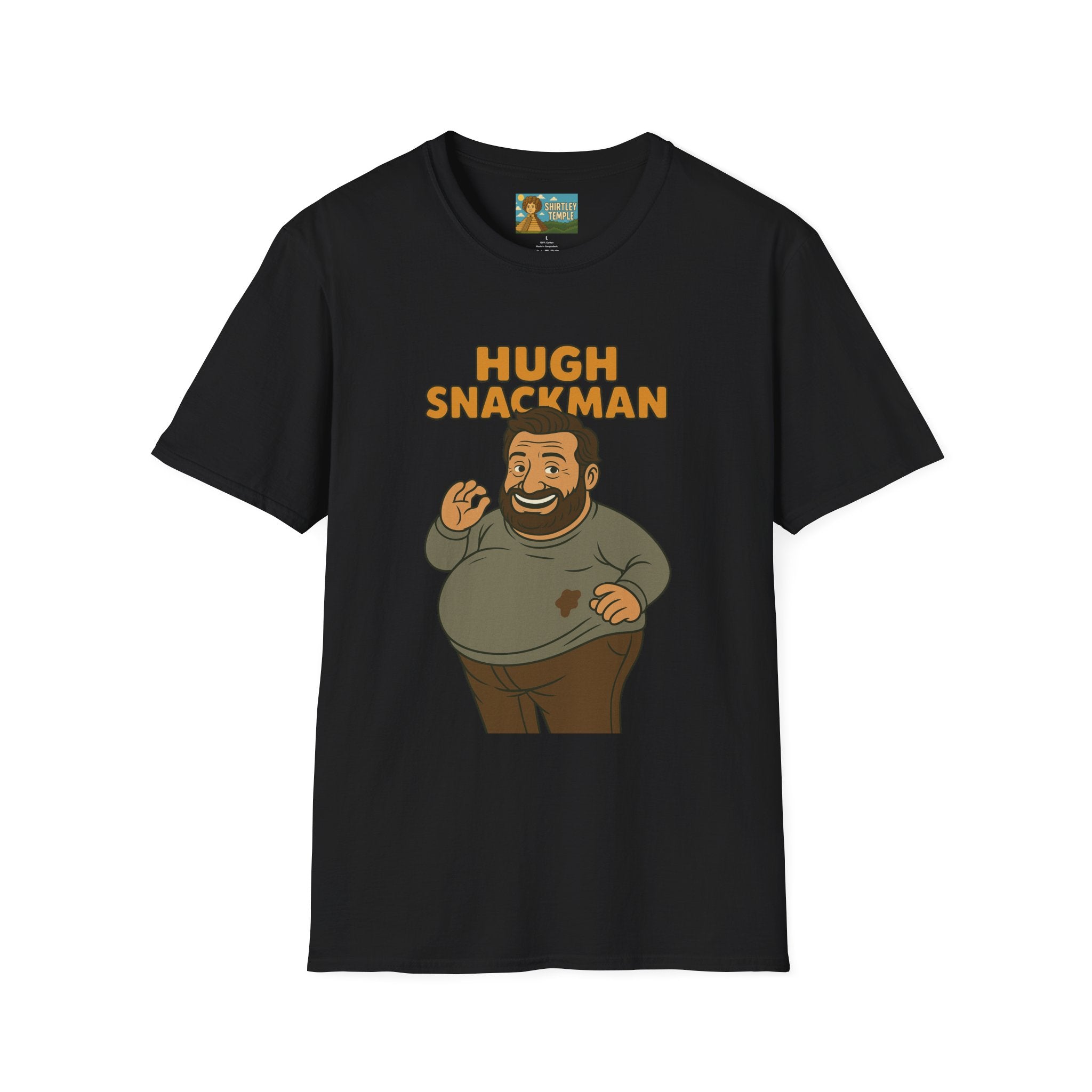 Hugh Snackman Funny Shirt, Hugh Jackman Parody Tee, Comedy Tribute Apparel, Unisex Softstyle T-Shirt