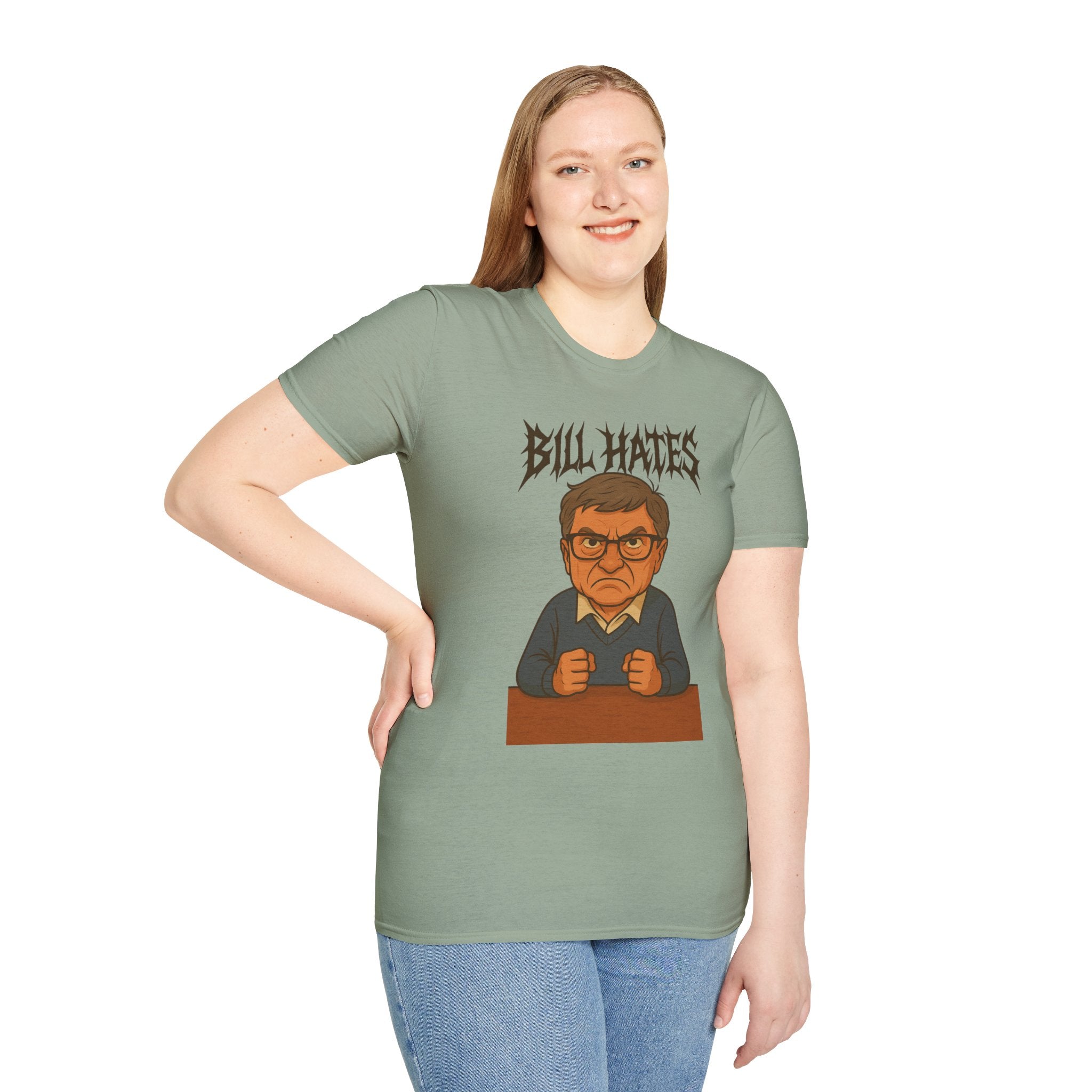 Bill Hates funny shirt parody apparel comedy tribute bill gates as a hateful person