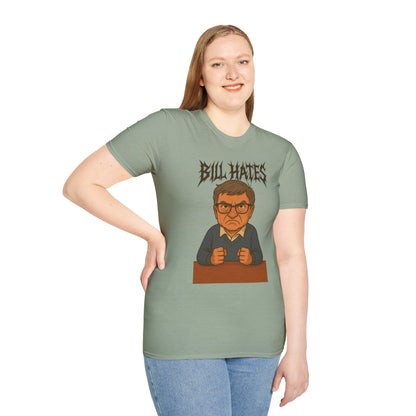 Bill Hates funny shirt parody apparel comedy tribute bill gates as a hateful person