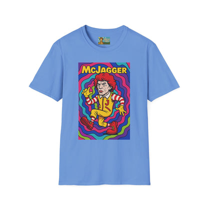 McJagger ver 2 Psychedelic Funny Unisex T-Shirt, Mashup Tribute Tee for Men and Women, Softstyle Shirt for Comedy Fans, Parody Graphic Tee