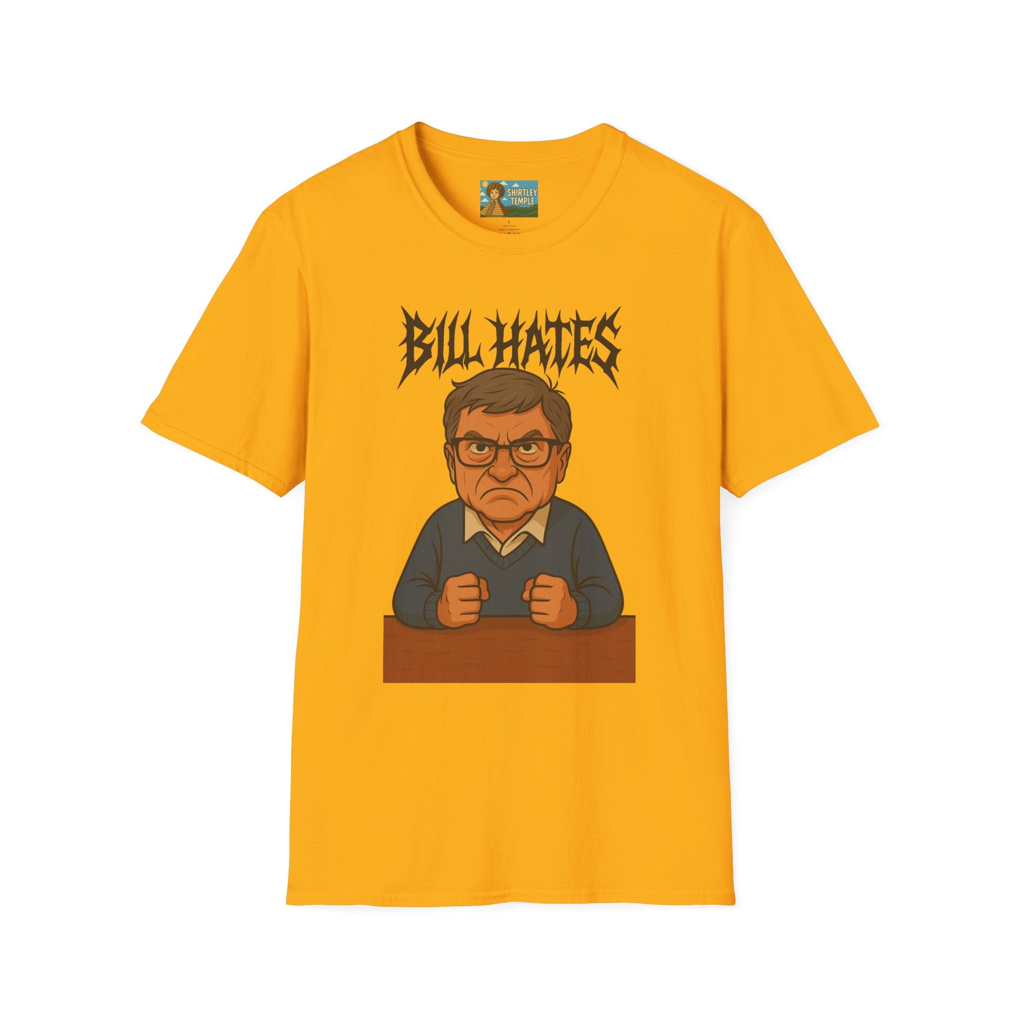 Bill Hates funny shirt parody apparel comedy tribute bill gates as a hateful person