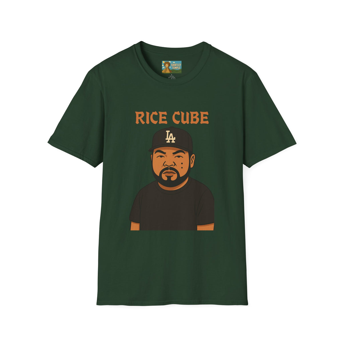 Rice Cube Funny T-Shirt, Ice Cube Asian Parody Shirt, Wordplay Tee, Hip-Hop Music Fan Gift, Unisex Softstyle Top