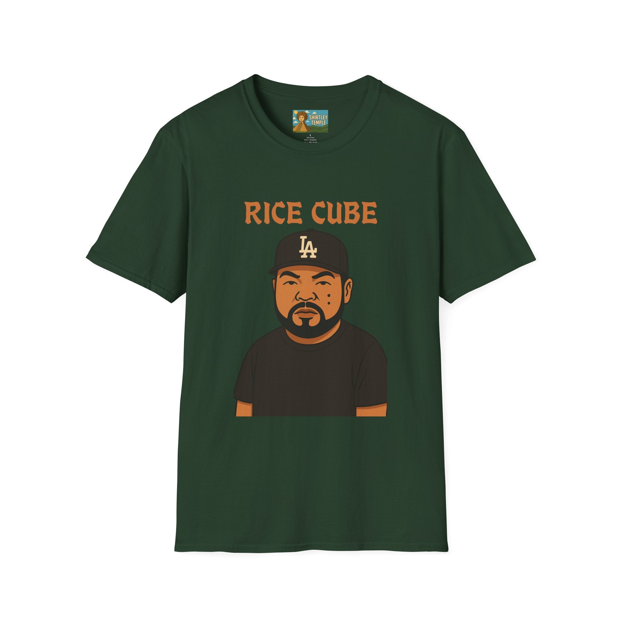 Rice Cube Funny T-Shirt, Ice Cube Asian Parody Shirt, Wordplay Tee, Hip-Hop Music Fan Gift, Unisex Softstyle Top