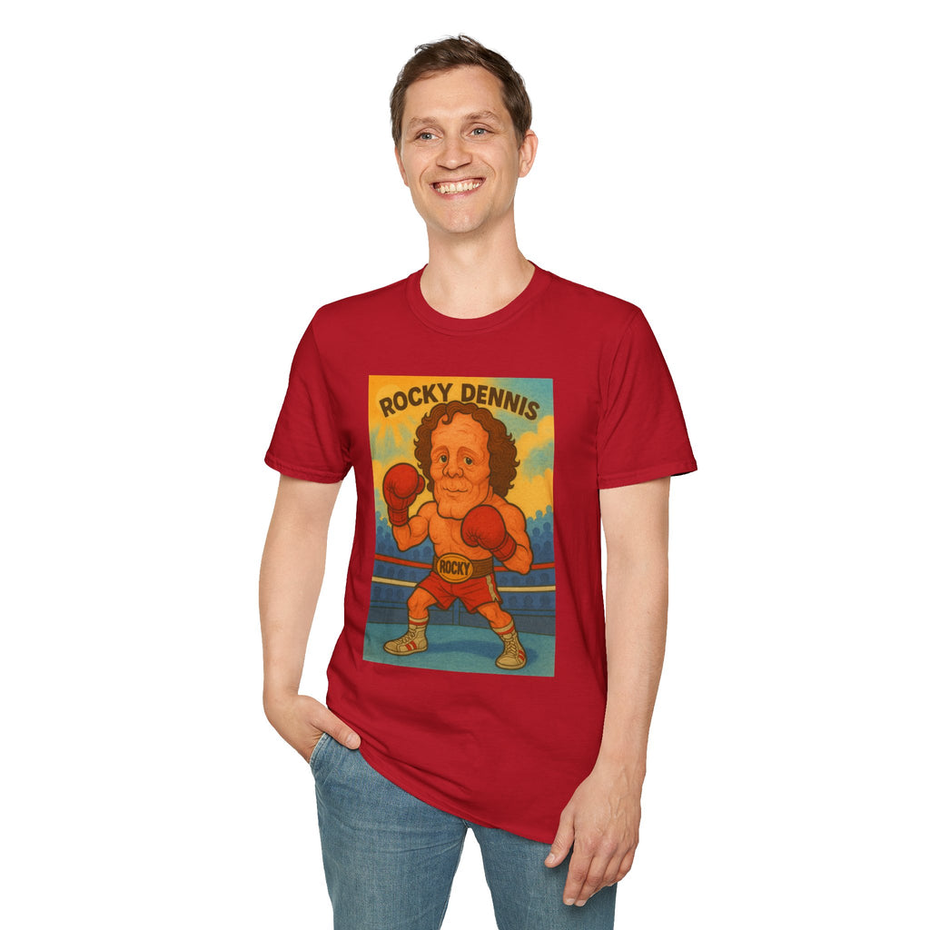 Rocky Dennis The Mask Rocky Mashup T-Shirt, Funny Movie Crossover Tee, Rocky Balboa Gift Shirt, Unisex Softstyle Top