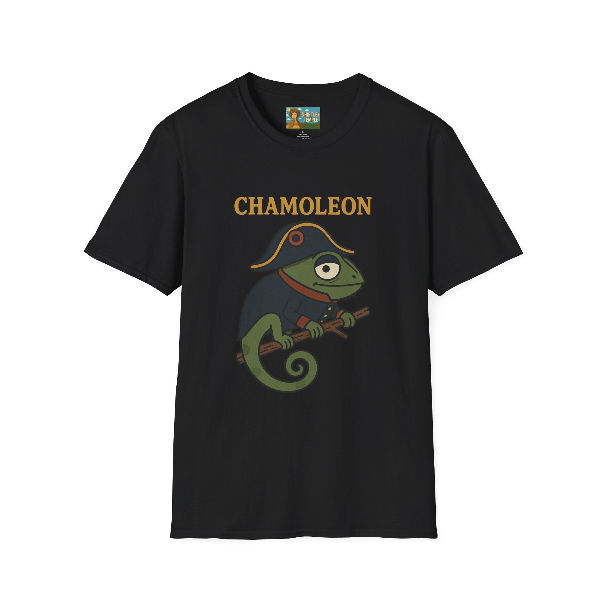 Chamoleon Funny Wordplay Parody Unisex T-Shirt, Napoleon Bonaparte Chameleon Tee Shirt Apparel