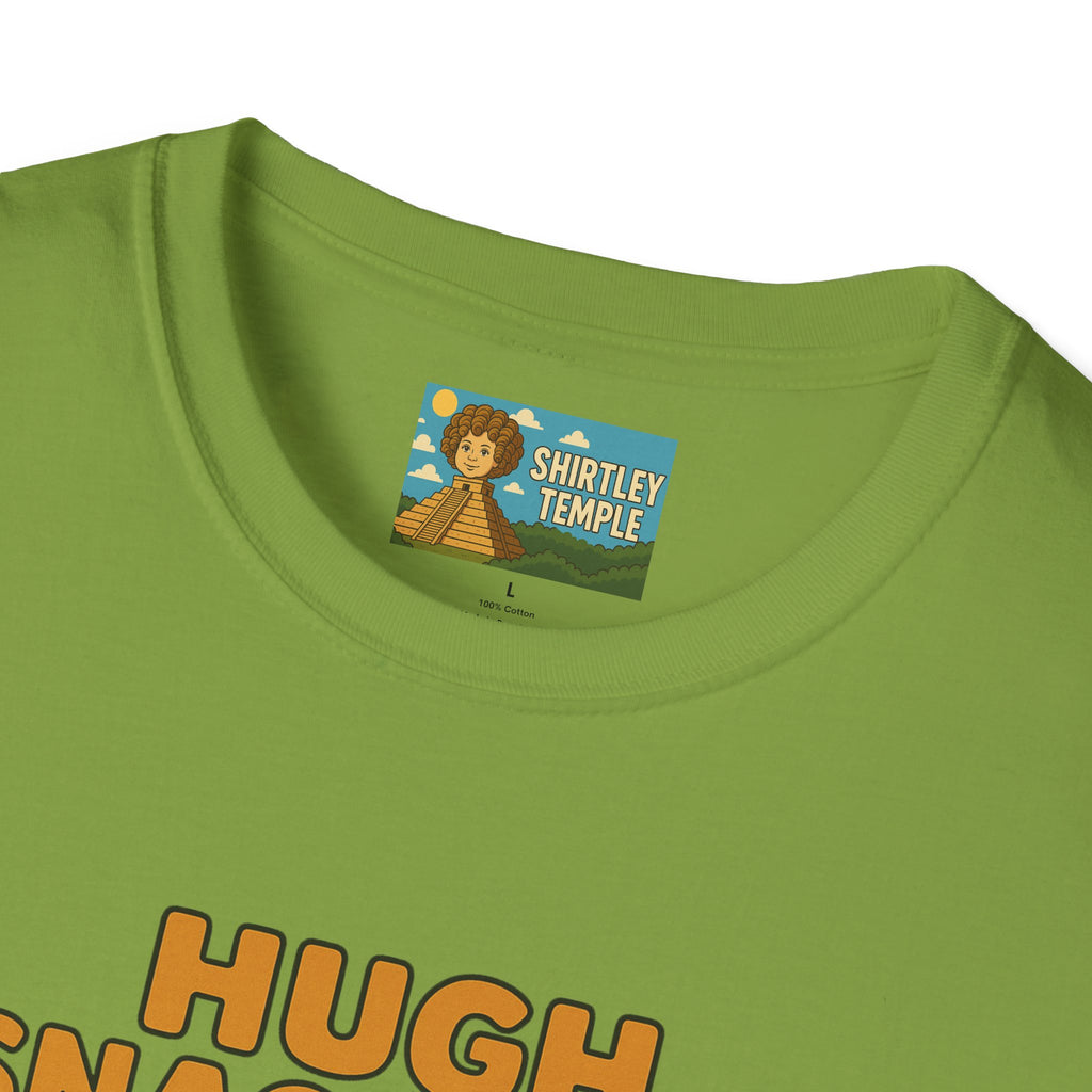 Hugh Snackman Funny Shirt, Hugh Jackman Parody Tee, Comedy Tribute Apparel, Unisex Softstyle T-Shirt