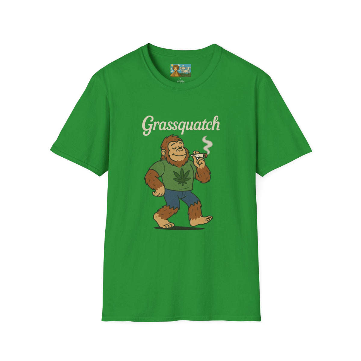 Grassquatch funny shirt mashup sasquatch and a stoner
