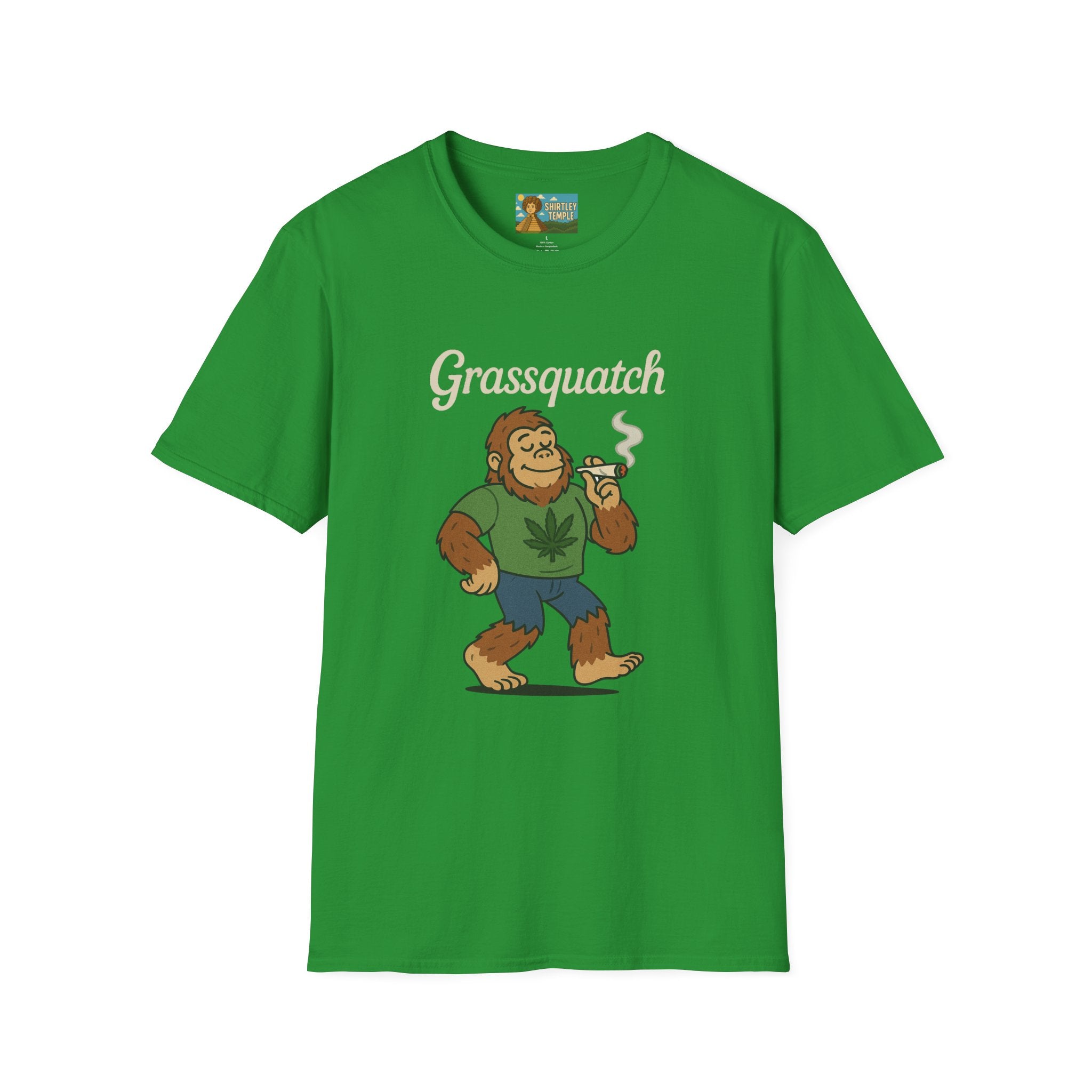 Grassquatch funny shirt mashup sasquatch and a stoner