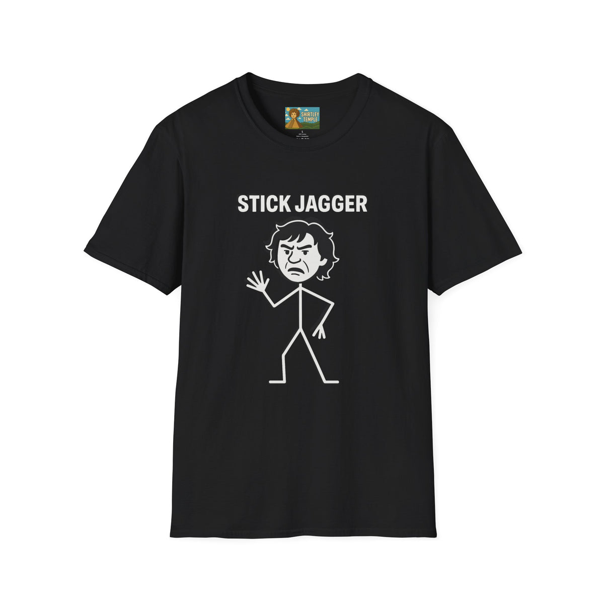 Stick Jagger Funny Shirt, Stick Figure Parody Wordplay T-Shirt, Pun Mashup Tee, Humorous Graphic Top, Sarcastic Slogan Clothing