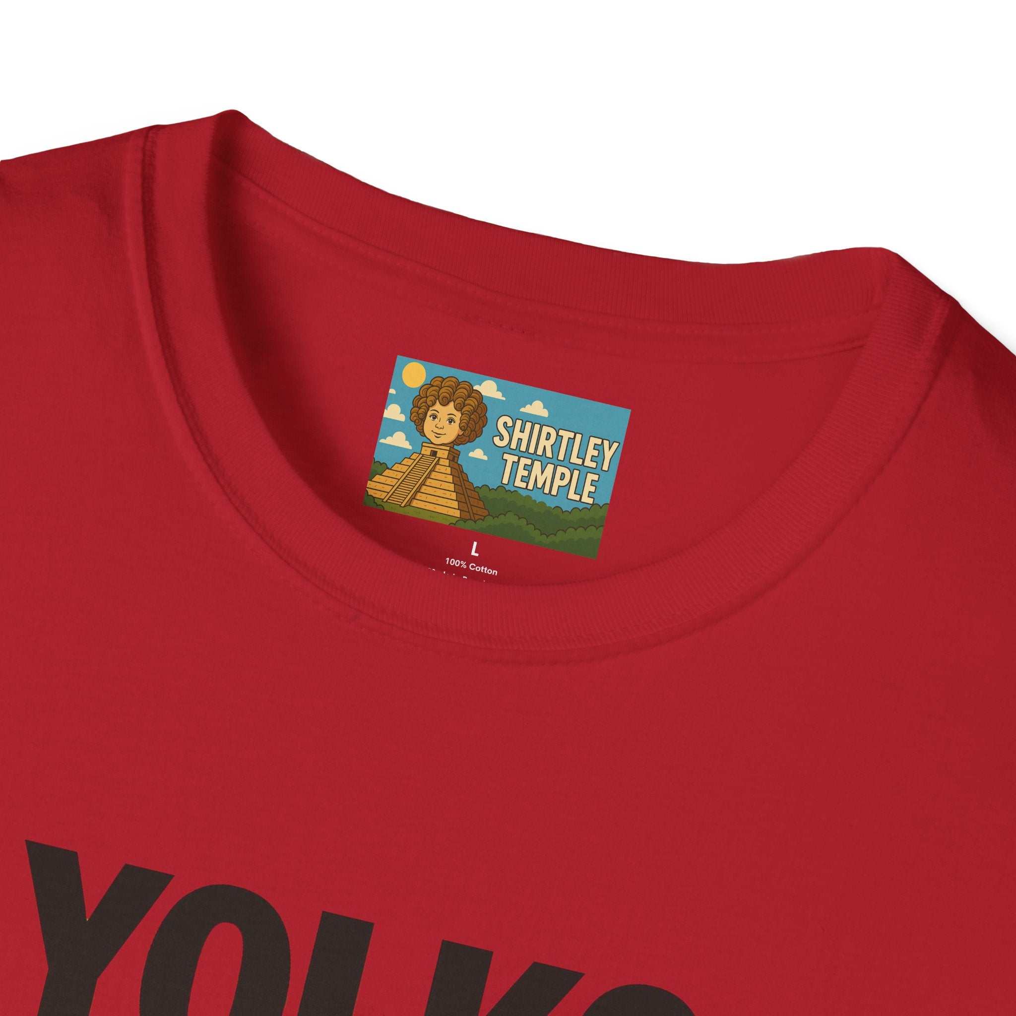 Yolko Funny Parody Unisex Softstyle T-Shirt, Egg Wordplay Tee, Humorous Yoko Tribute Shirt, Novelty Graphic Top, Comical Musician Fan Gift