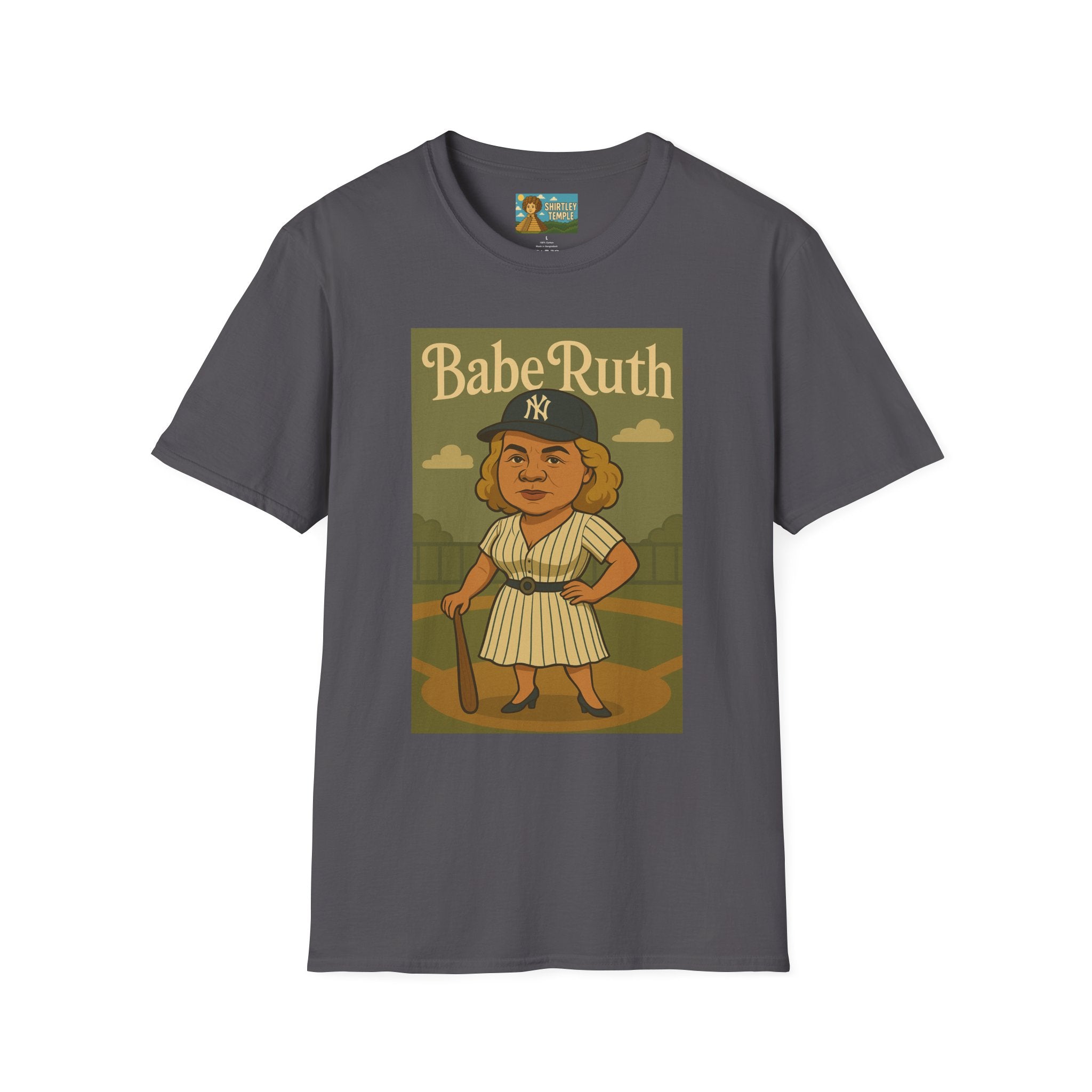 Babe Ruth funny wordplay pun baseball star remagined as a babe vintage nerd gift