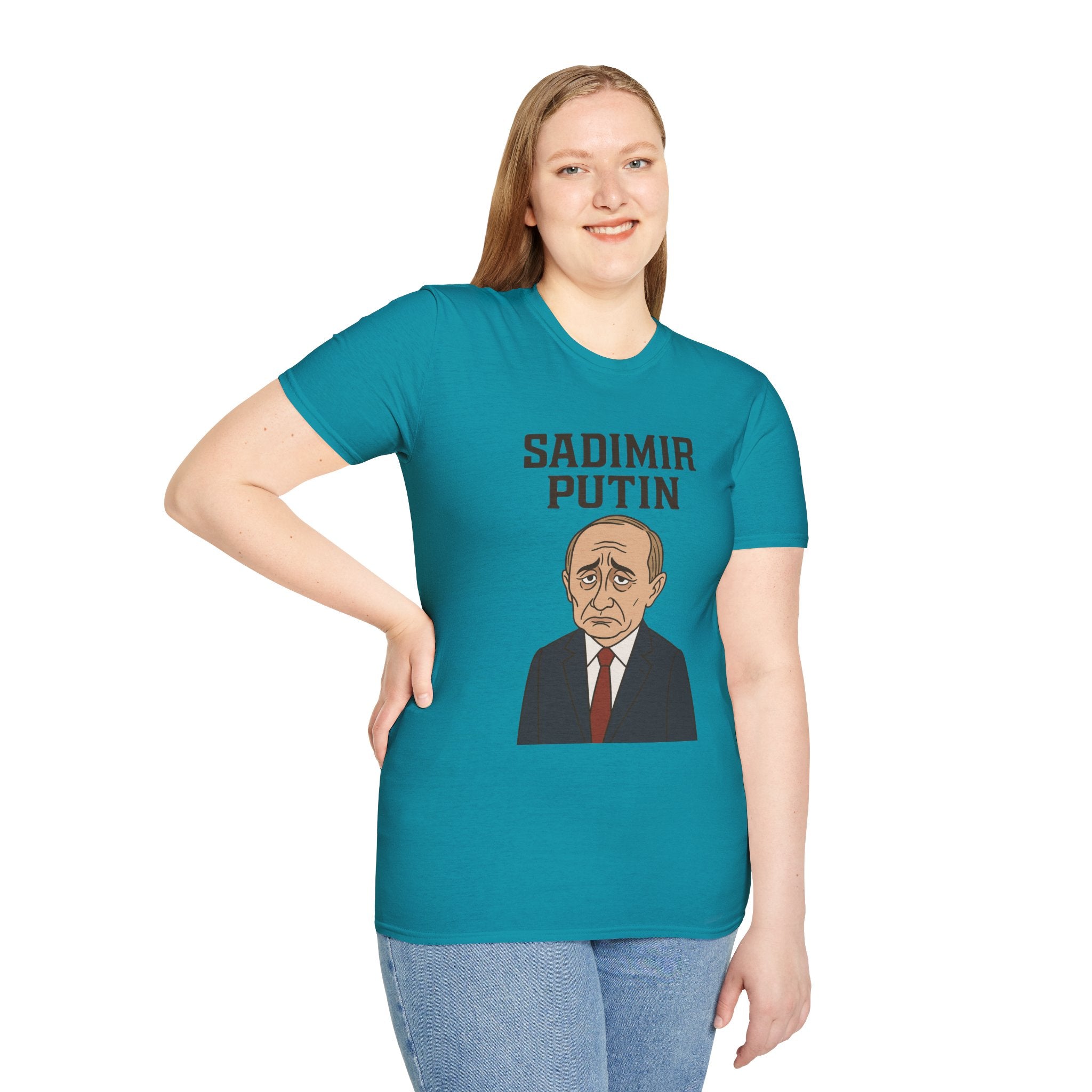 Sadimir Putin Funny T-Shirt, Vladimir Putin Parody Tee, Sad Person Comedy Shirt, Wordplay Humor Top