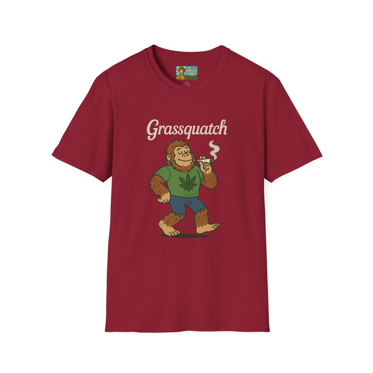 Grassquatch funny shirt mashup sasquatch and a stoner