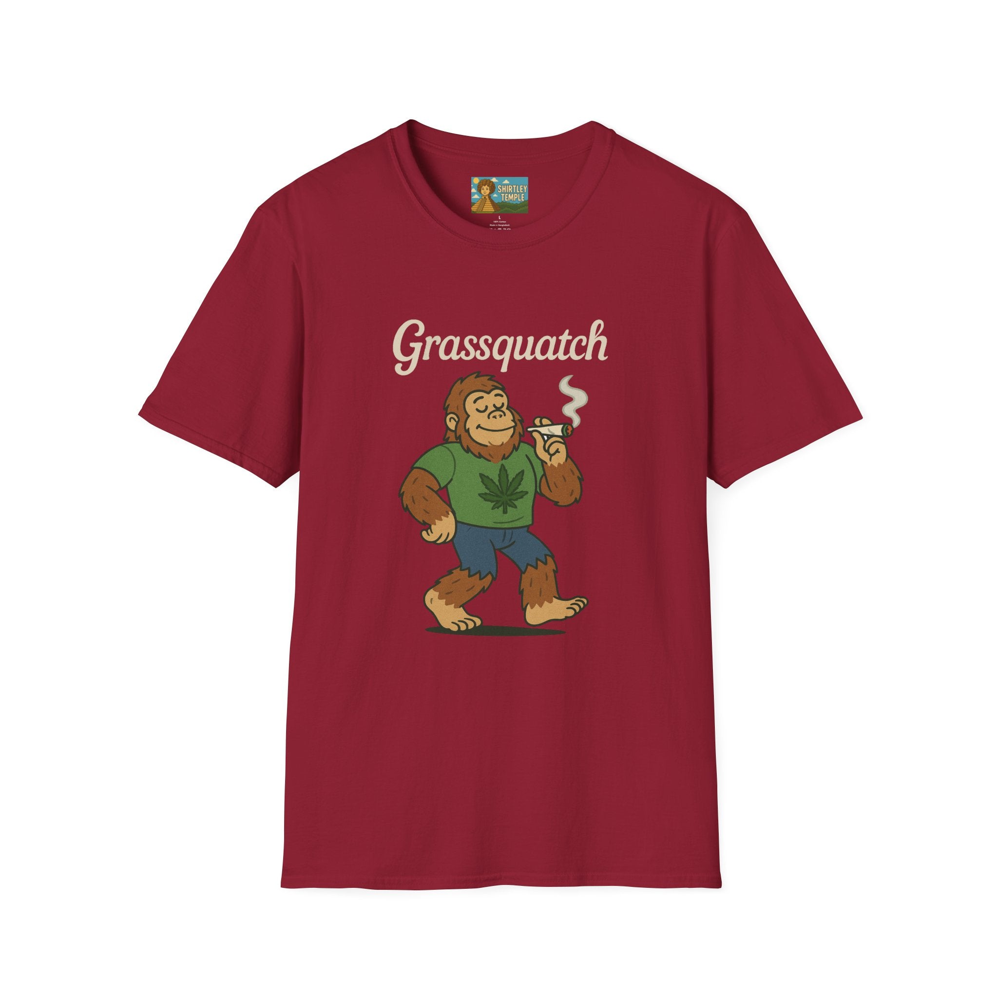 Grassquatch funny shirt mashup sasquatch and a stoner