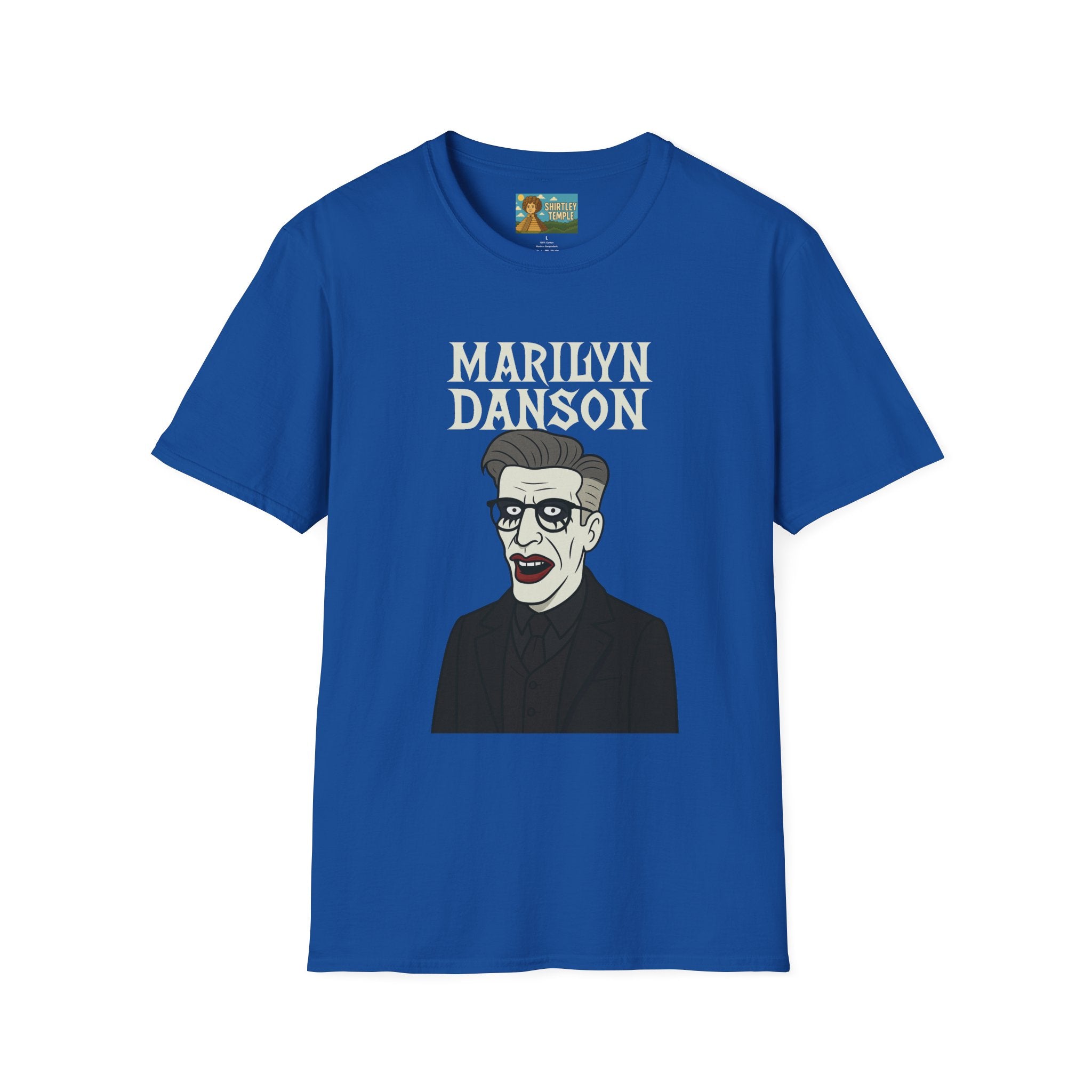 Marilyn Danson Funny Shirt, Mashup Tribute Tee, Parody Comedy Gift, Unisex Softstyle T-Shirt, Marilyn Manson Ted Danson
