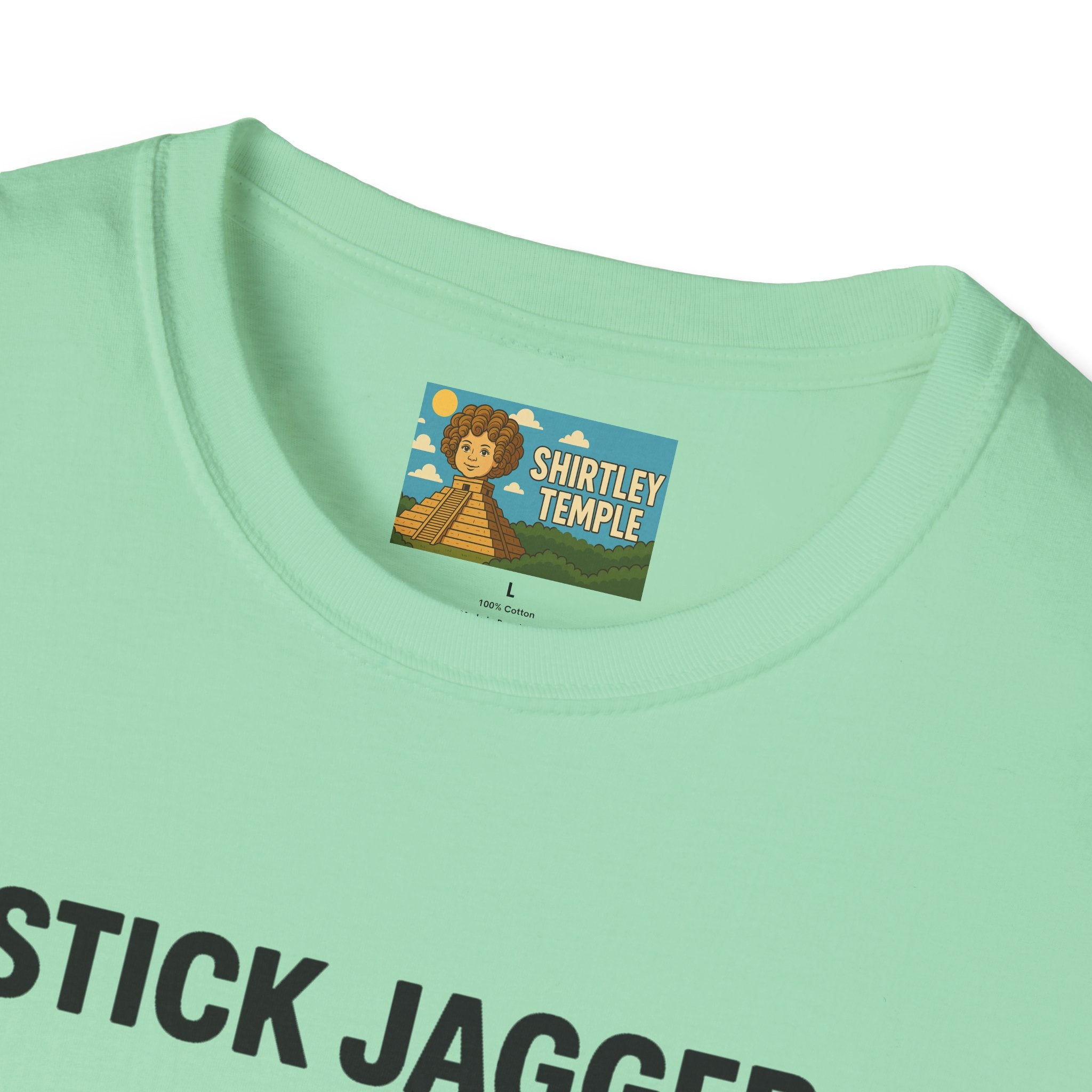 Stick Jagger Funny Shirt, Stick Figure Parody Wordplay T-Shirt, Pun Mashup Tee, Humorous Graphic Top, Sarcastic Slogan Clothing