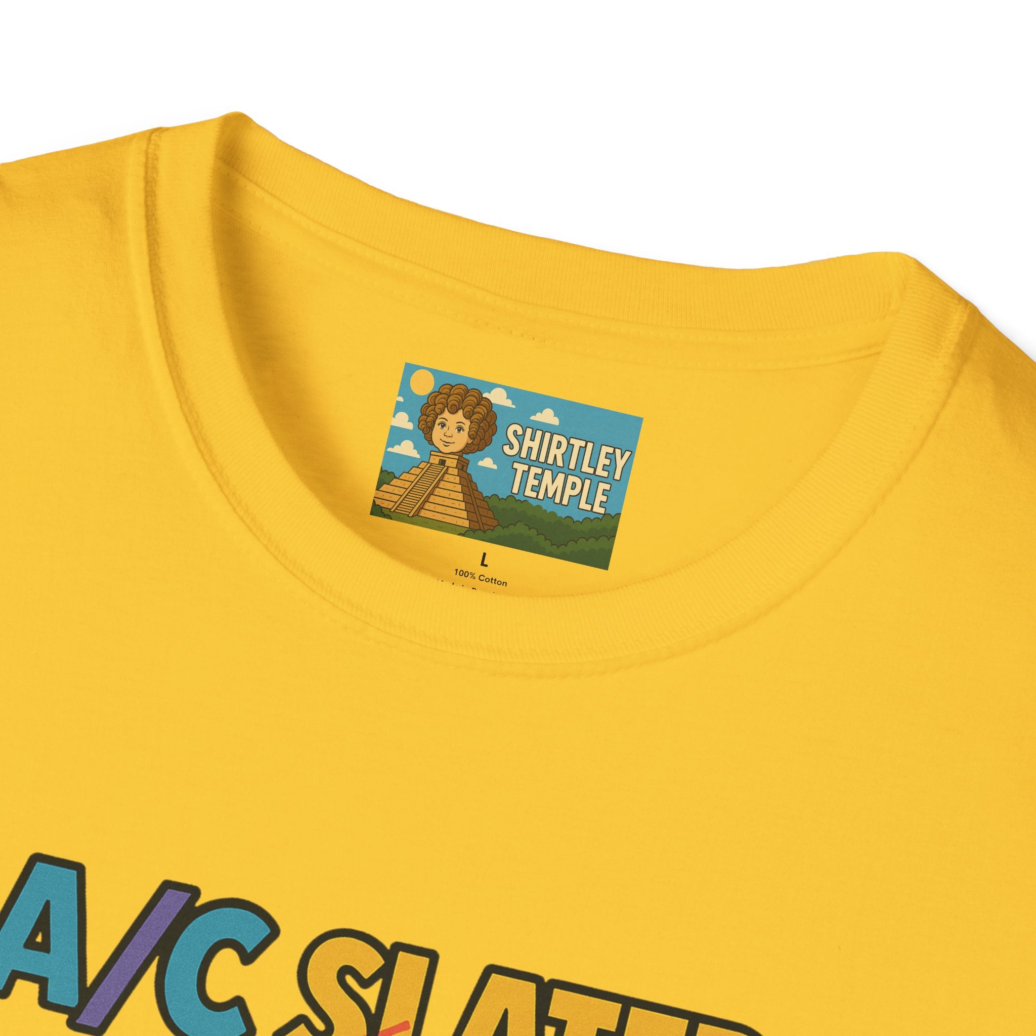 A/C Slater Word Play Unisex Softstyle T-Shirt, Saved by the Bell Tee, Funny Air Conditioner Shirt, Retro 90s Clothing, Vintage TV Fan Gift
