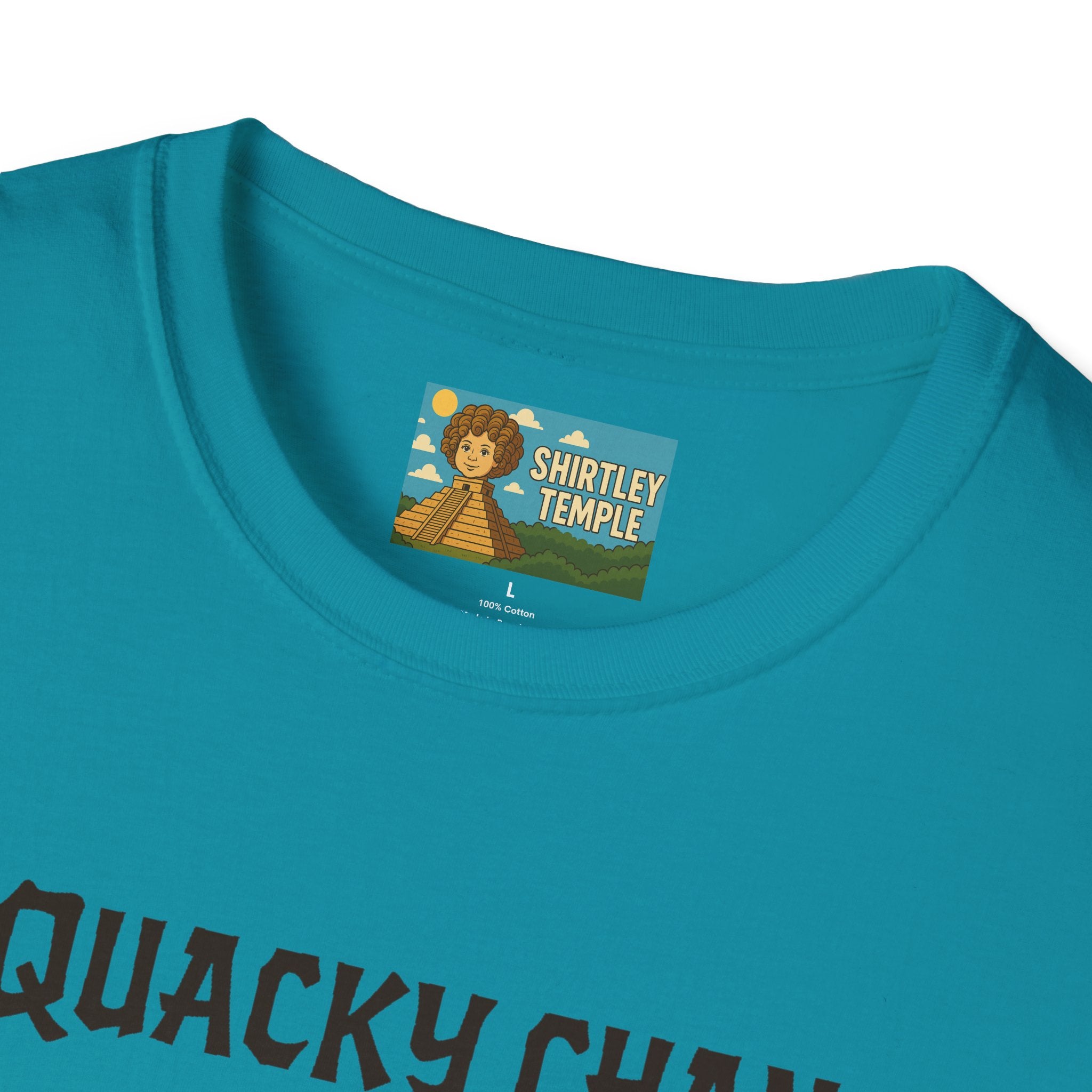 Quacky Chan Funny T-Shirt, Jackie Chan Duck Mashup Tee, Martial Arts Quack Movie Star Shirt, Comedy Parody Apparel, Unisex Softstyle Top