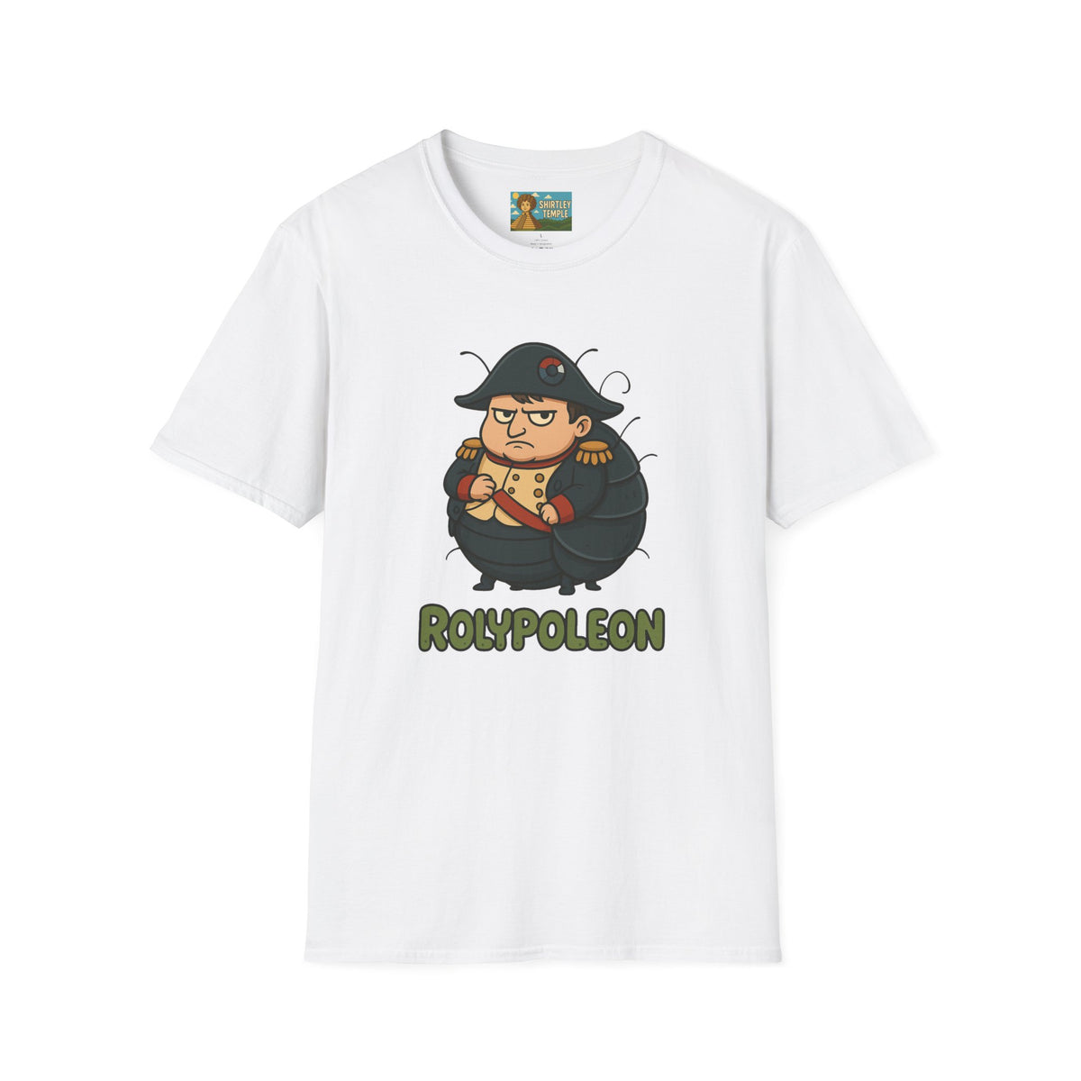 Rolypoleon Funny Shirt Mashup Parody Unisex Softstyle T-Shirt, Roly Poly and Napoleon Comedy Wordplay Tee, Humorous Graphic Tee, Novelty