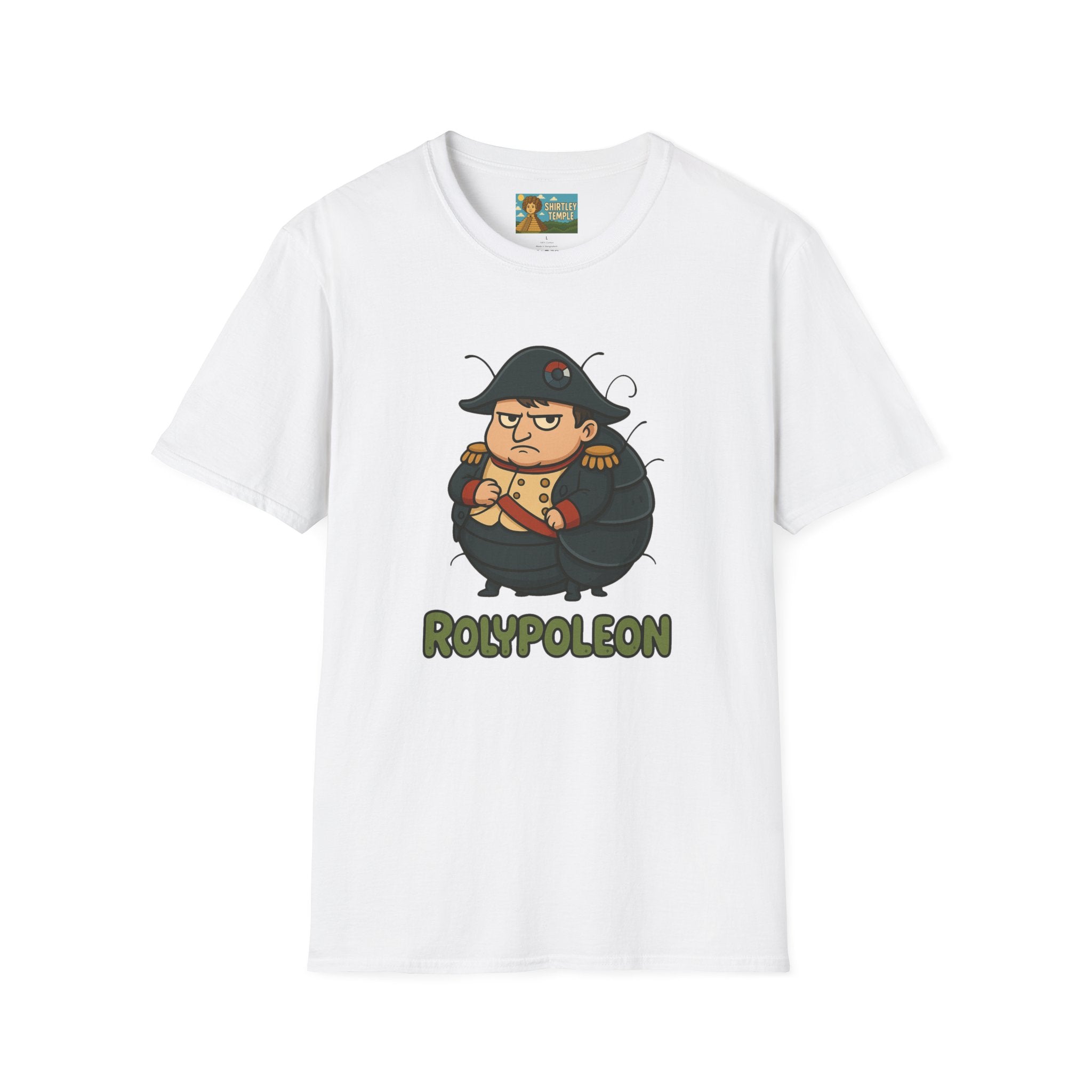 Rolypoleon Funny Shirt Mashup Parody Unisex Softstyle T-Shirt, Roly Poly and Napoleon Comedy Wordplay Tee, Humorous Graphic Tee, Novelty