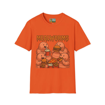 Mealworms Funny Shirt, Fat Earthworms Parody Tee, Wordplay Pun, Comedy Gift Apparel, Meal Lovers, Worm Fans, Hilarious