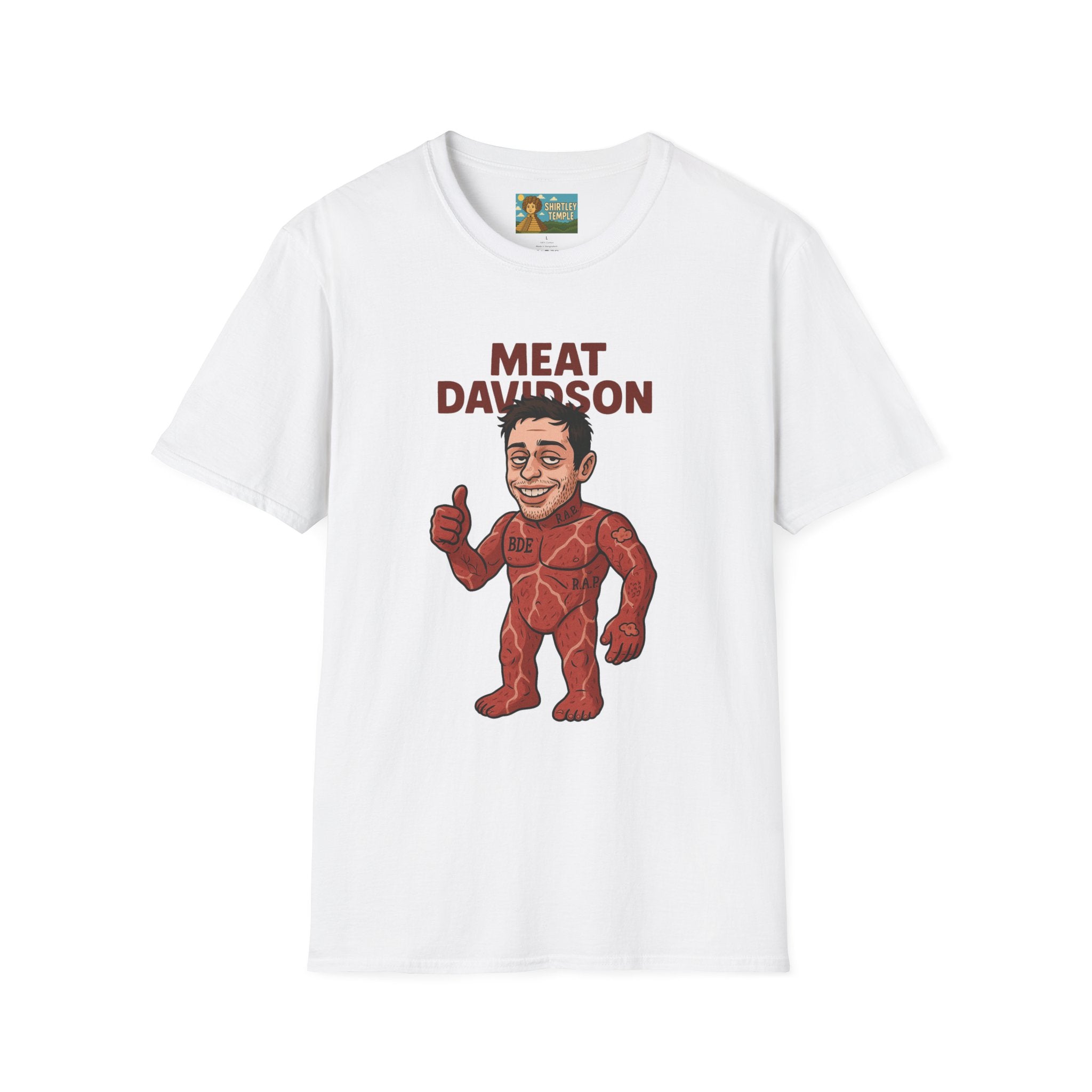 Meat Davidson Funny T-Shirt, Pete Davidson Parody Shirt, Comedian Mashup Tee, Unisex Humor Top, Comedy Fan Gift