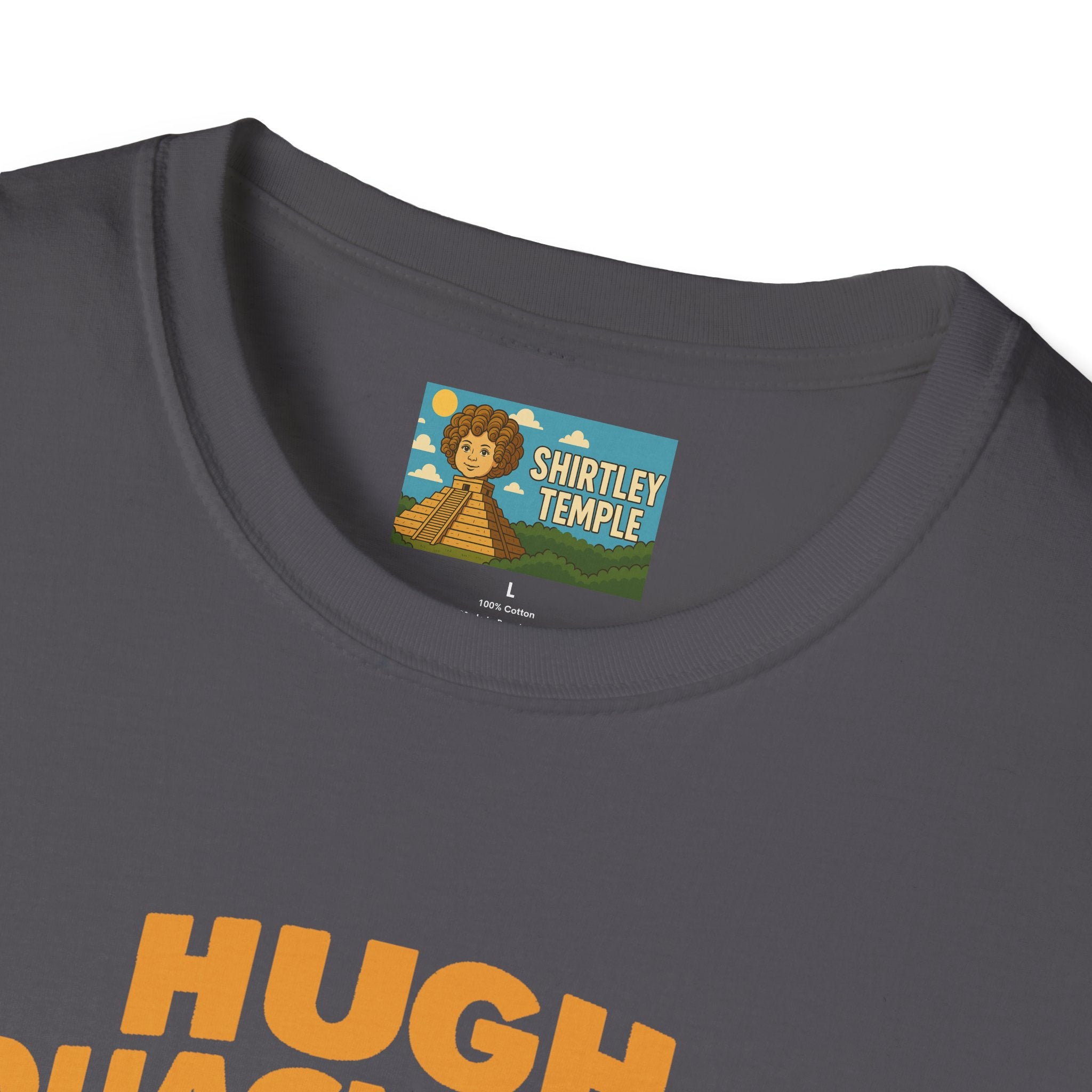 Hugh Quackman Funny Shirt, Parody Apparel, Hugh Jackman Duck Tee, Comedy Tribute, Wordplay Mashup, Unisex Softstyle T-Shirt