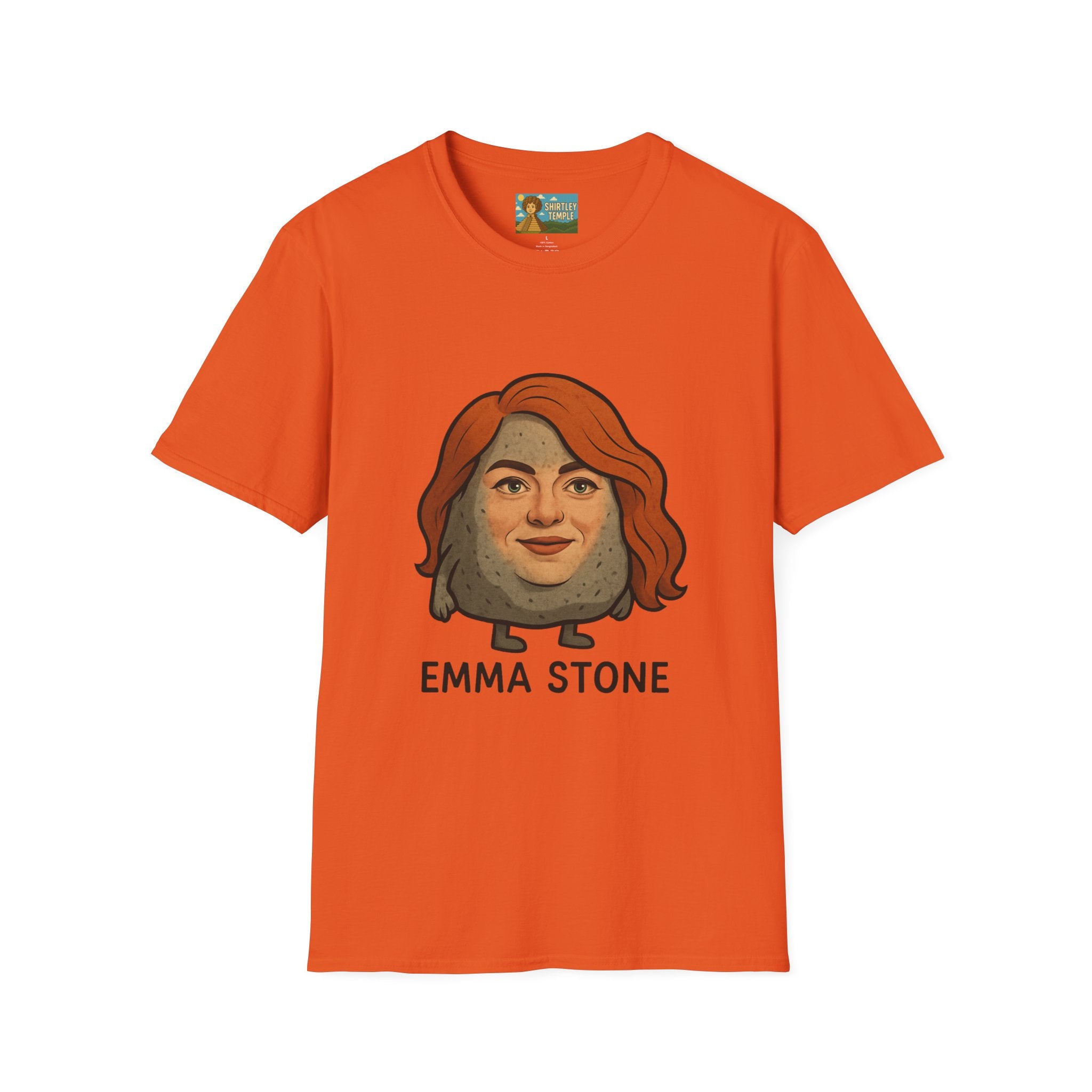 Emma Stone funny shirt wordplay pun actress and an actual stone mashup