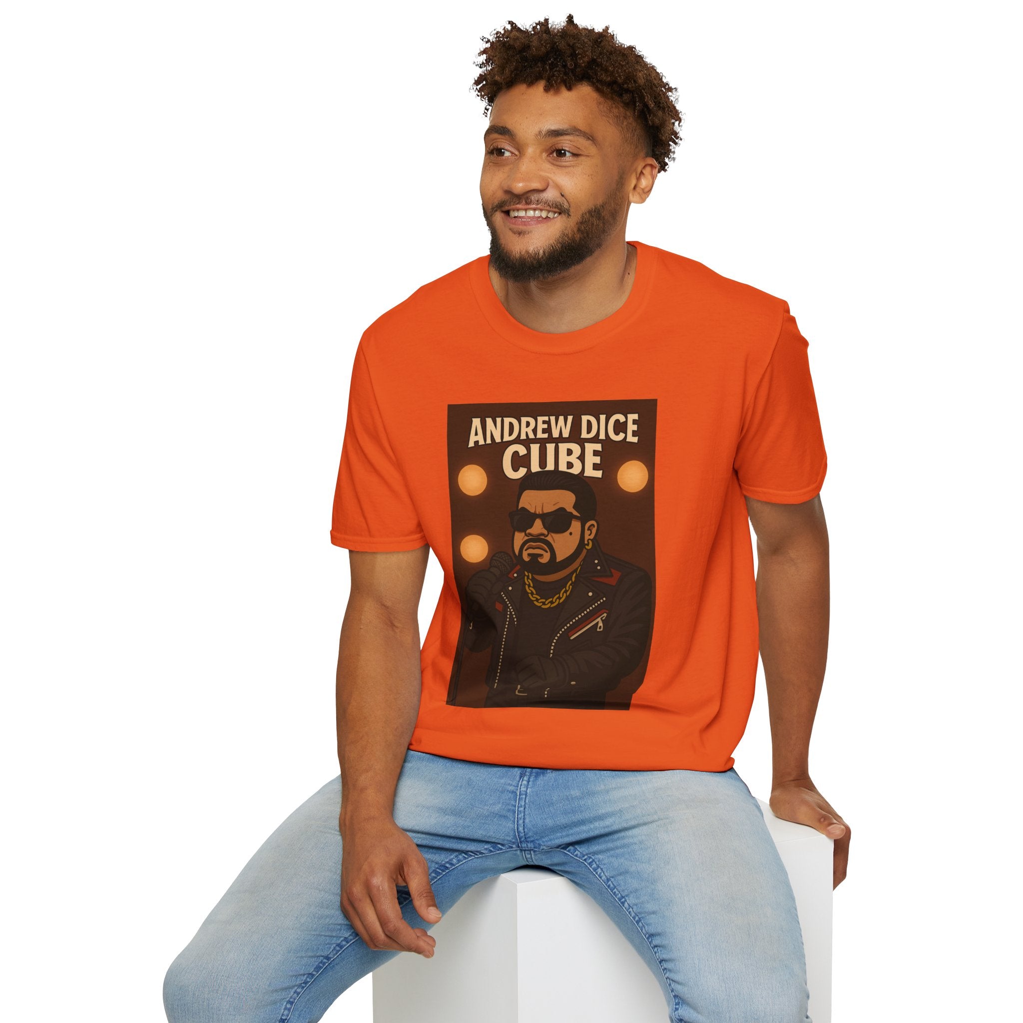 Andrew Dice Cube funny mashup Comedian T-Shirt, Humorous Wordplay Tee, Unisex Softstyle Top