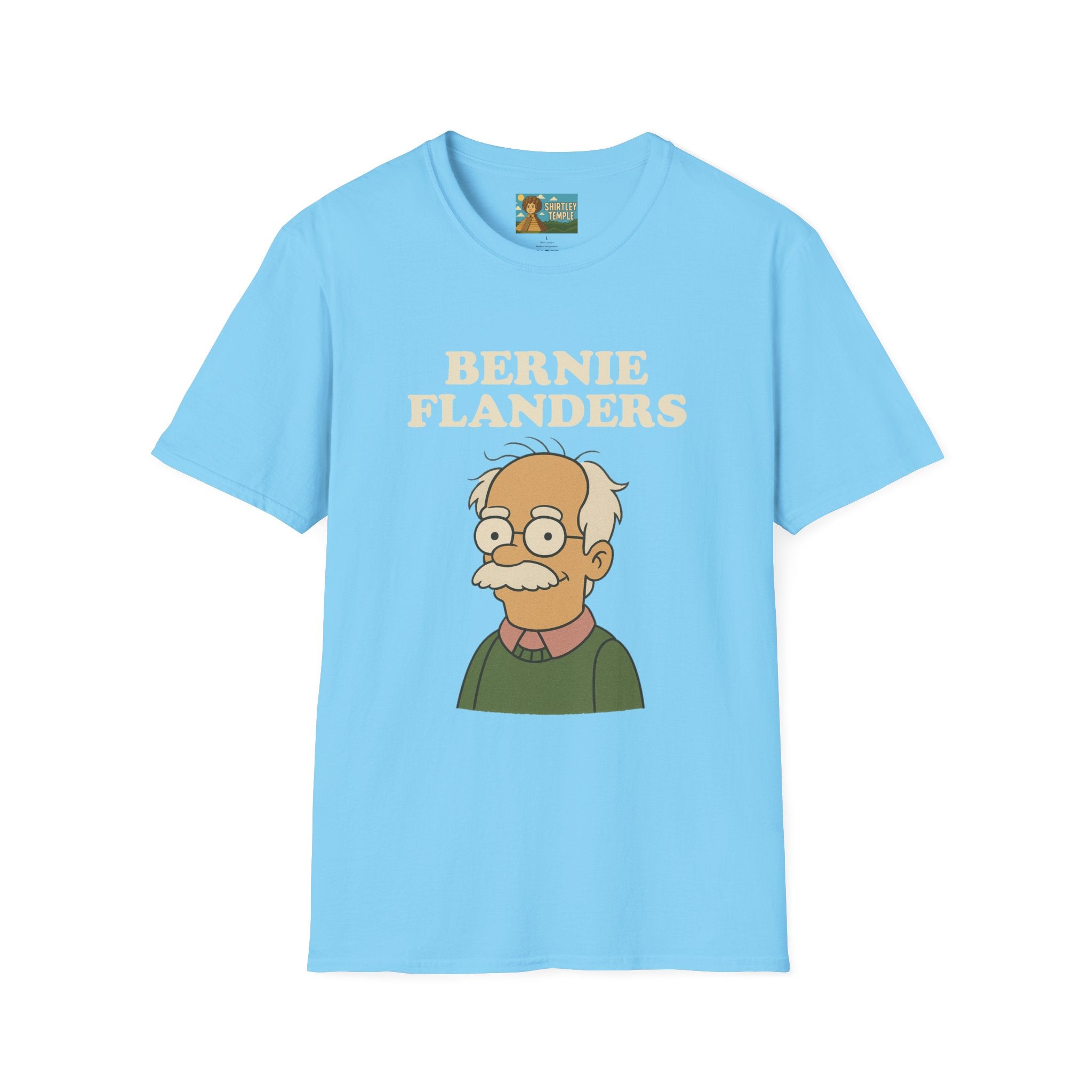 Bernie Flanders funny mashup simpson's style Bernie Sanders and Ned Flanders wordplay nerd gift unisex tee