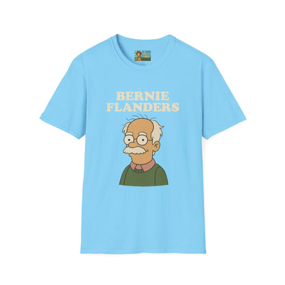 Bernie Flanders funny mashup simpson's style Bernie Sanders and Ned Flanders wordplay nerd gift unisex tee