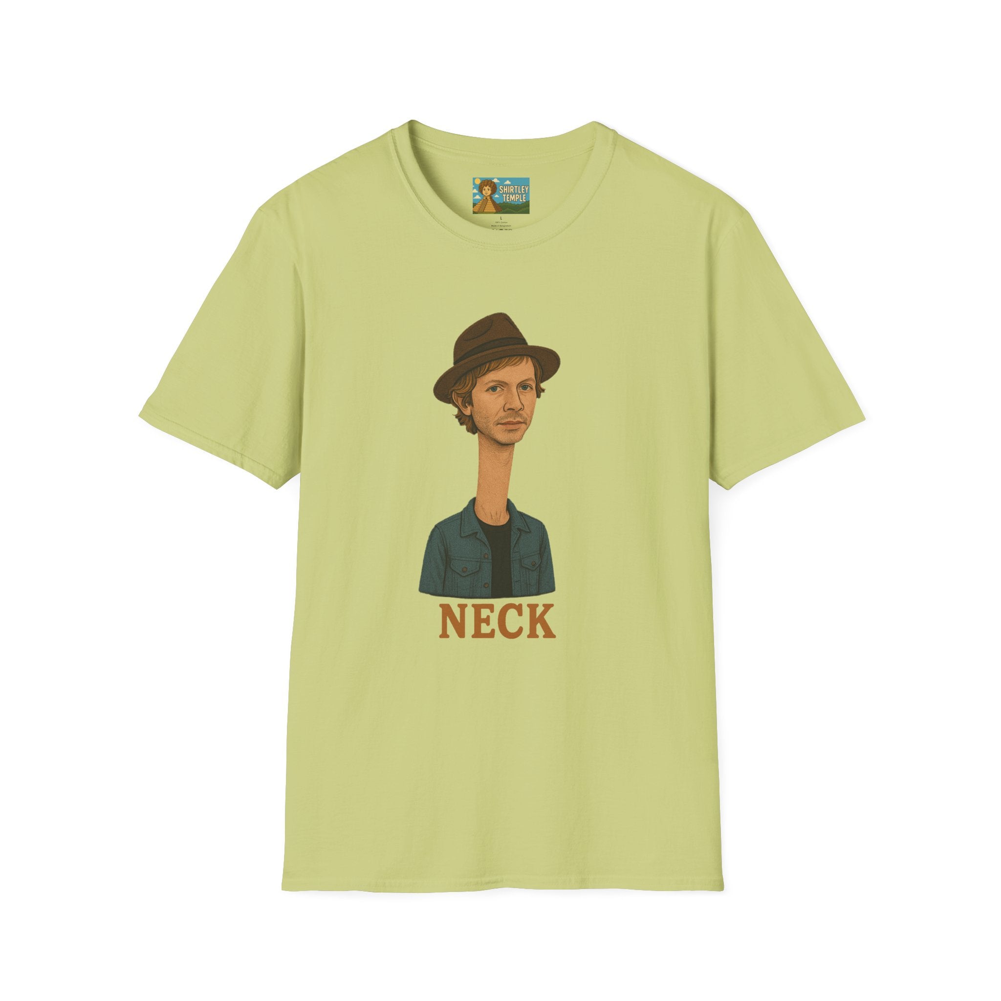 Neck Funny Long Neck Beck Tribute Unisex T-Shirt, Musician Parody Tee, Top for Comedy Fans, Neck Shirt with Wordplay, Music Lover Gift