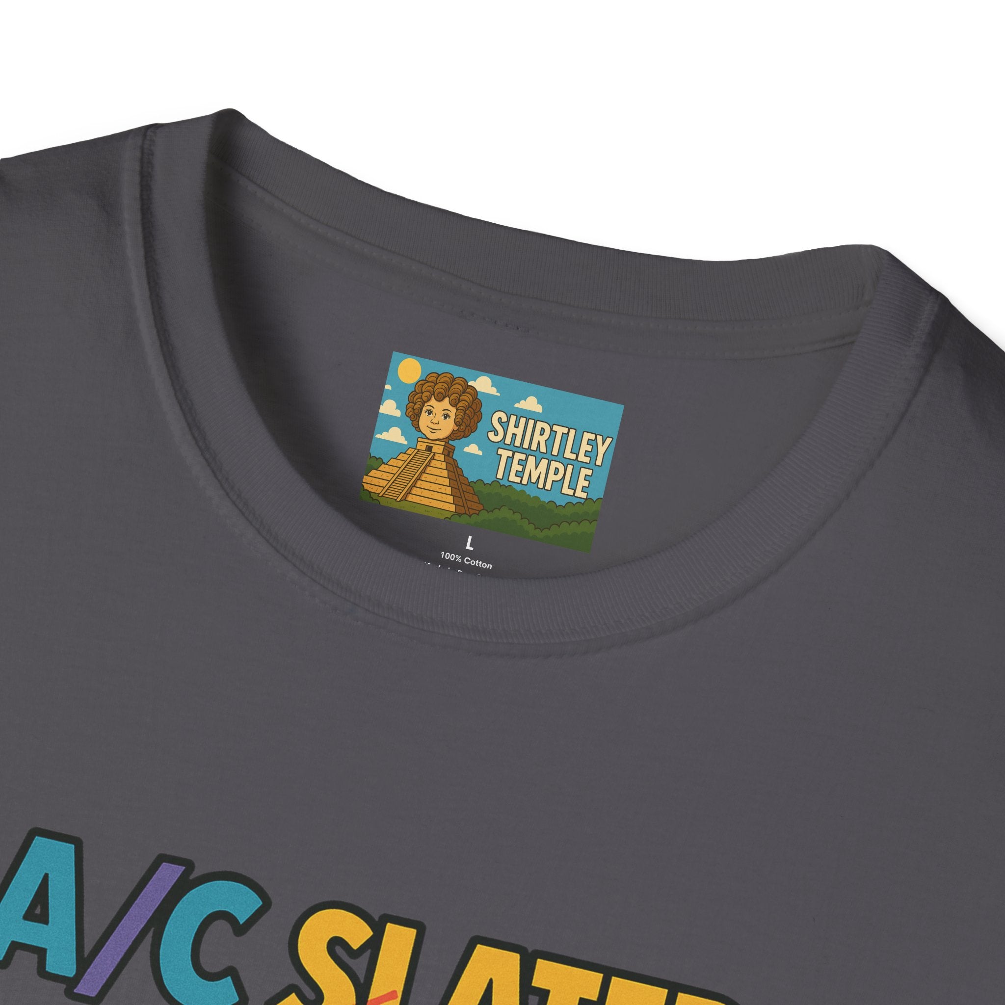 A/C Slater Word Play Unisex Softstyle T-Shirt, Saved by the Bell Tee, Funny Air Conditioner Shirt, Retro 90s Clothing, Vintage TV Fan Gift