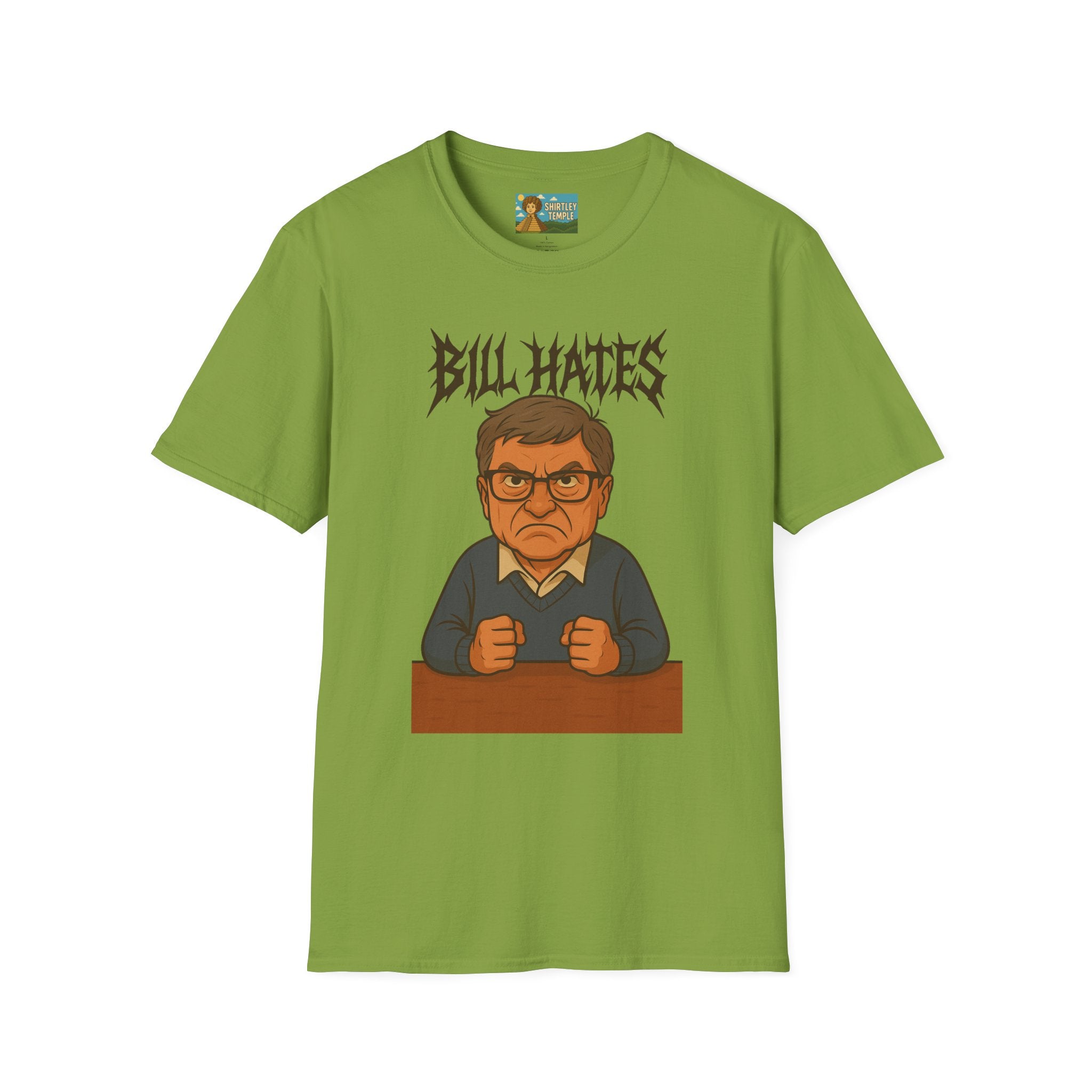 Bill Hates funny shirt parody apparel comedy tribute bill gates as a hateful person