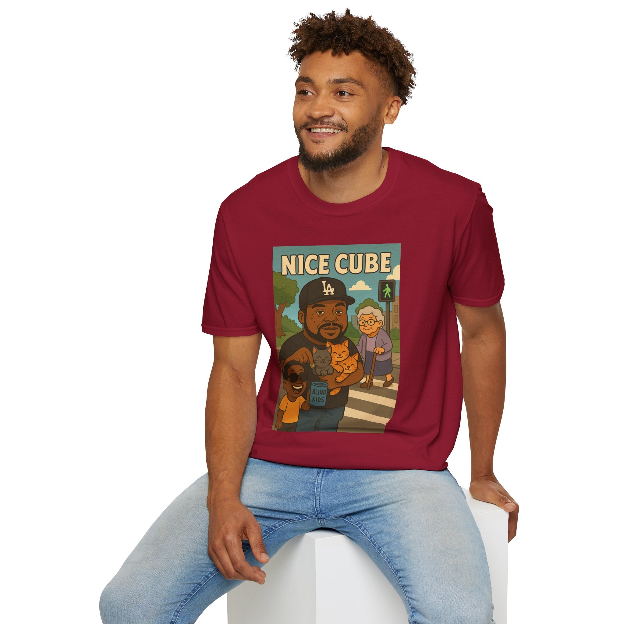 Nice Cube Funny Parody T-Shirt, Ice Cube Tribute Tee, Humorous Wordplay Top, Cool Gift for Hip Hop Fans, Softstyle Shirt