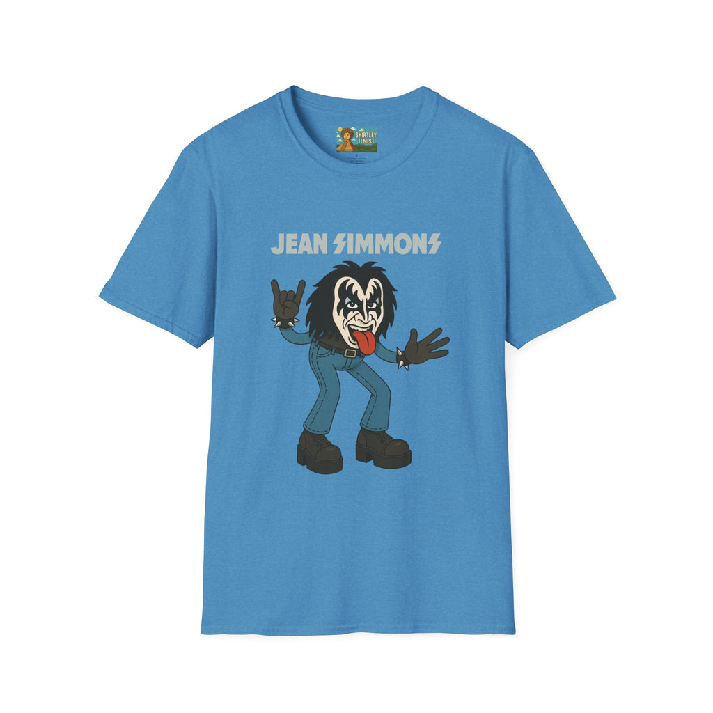 Jean Simmons Funny Shirt Mashup Tribute Parody Pun Rockstar Softstyle T-Shirt, Unisex Tee, Graphic Tee, Music Lover Gift, Jeans Lover Shirt,
