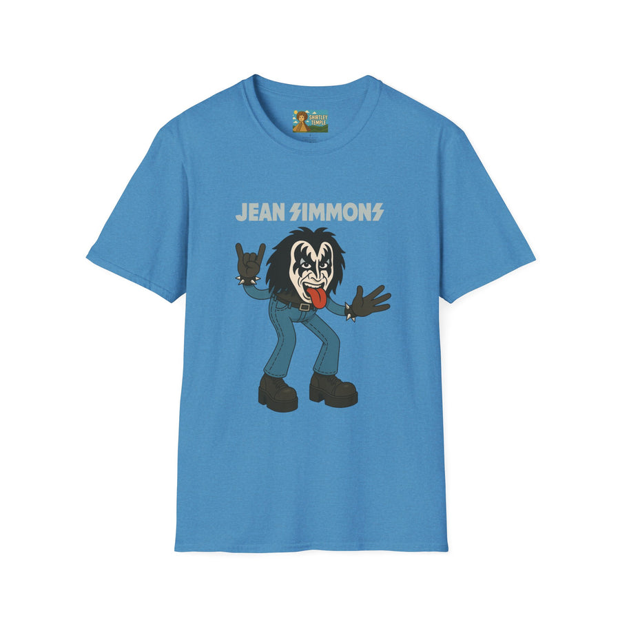Jean Simmons Funny Shirt Mashup Tribute Parody Pun Rockstar Softstyle T-Shirt, Unisex Tee, Graphic Tee, Music Lover Gift, Jeans Lover Shirt,