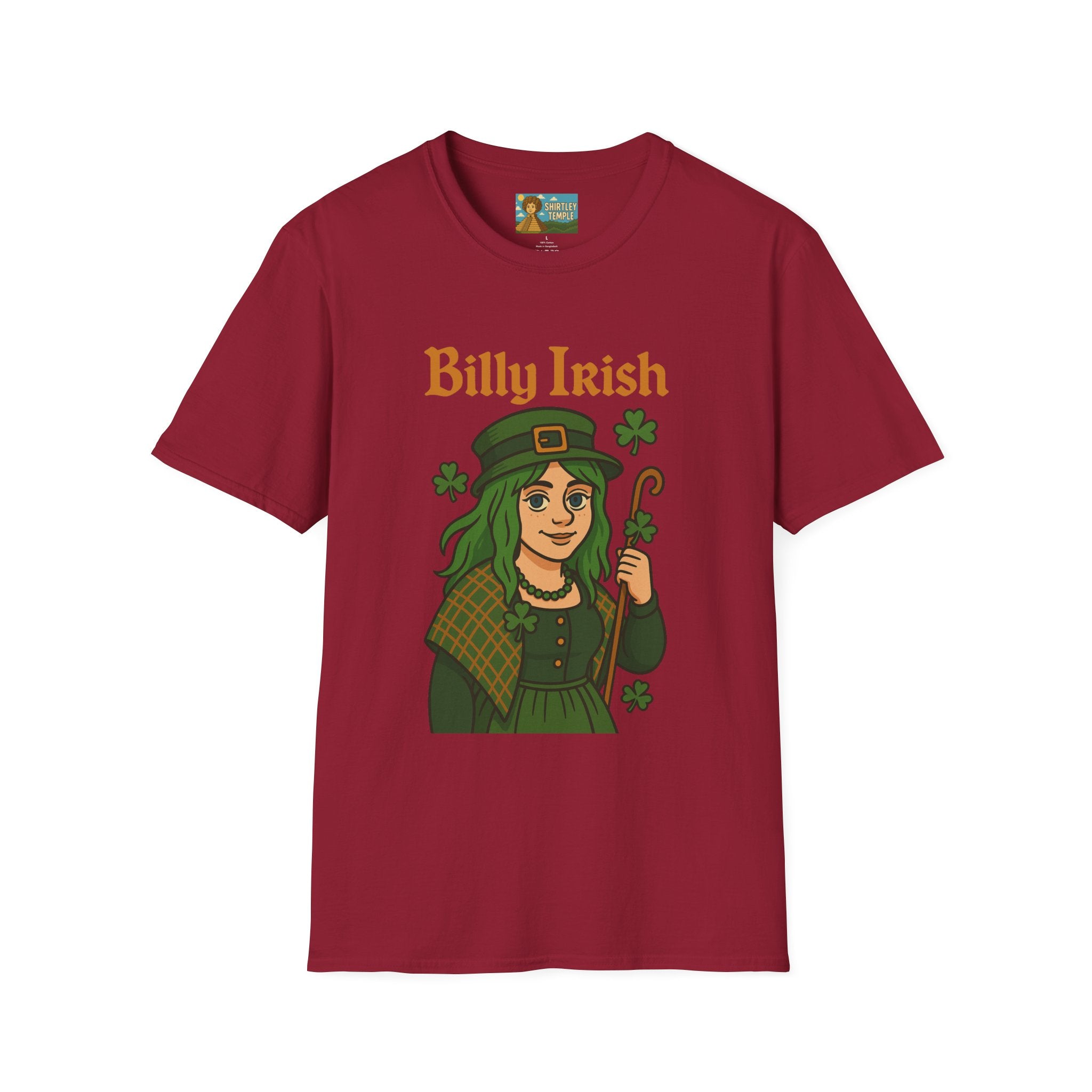Billy Irish funny shirt parody apparel comedy tribute Billy Eilish as an irish person St. Patty's day