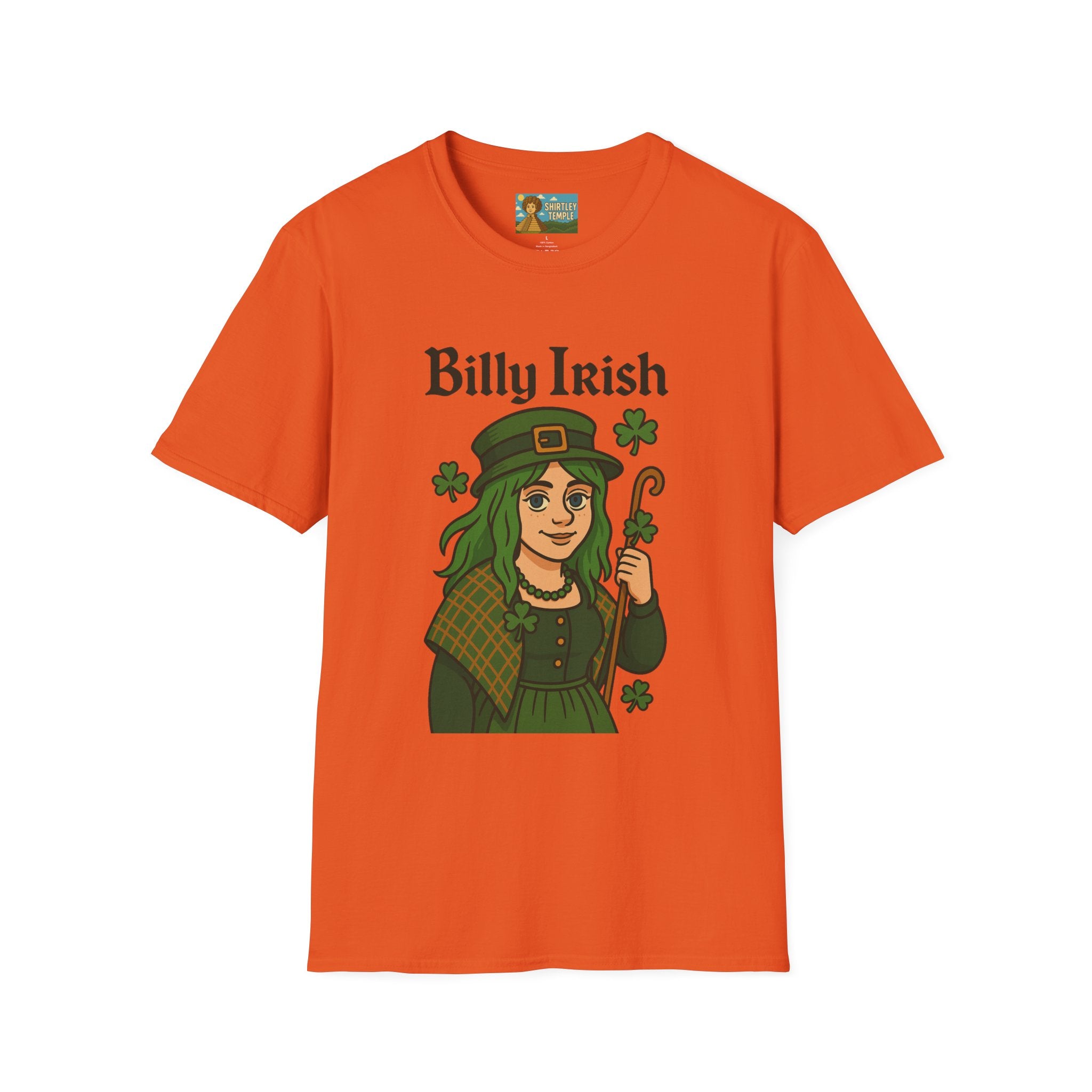 Billy Irish funny shirt parody apparel comedy tribute Billy Eilish as an irish person St. Patty's day